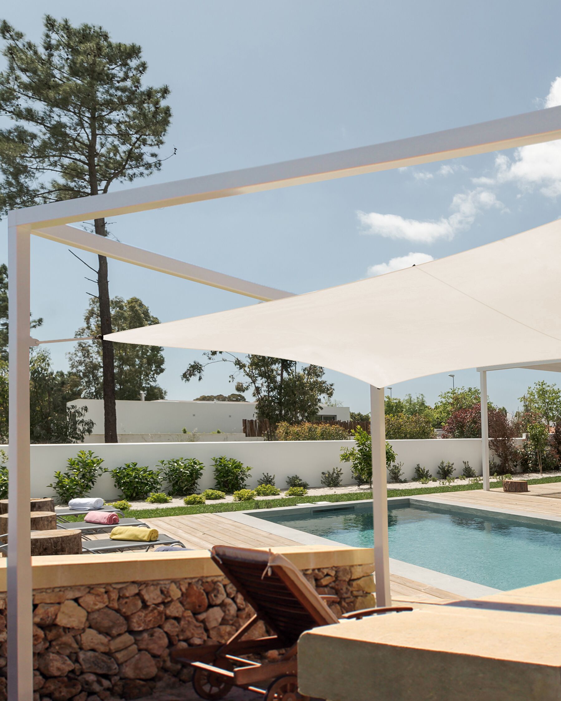 Shade Sail LUKKA 300 cm 300 cm Off-White