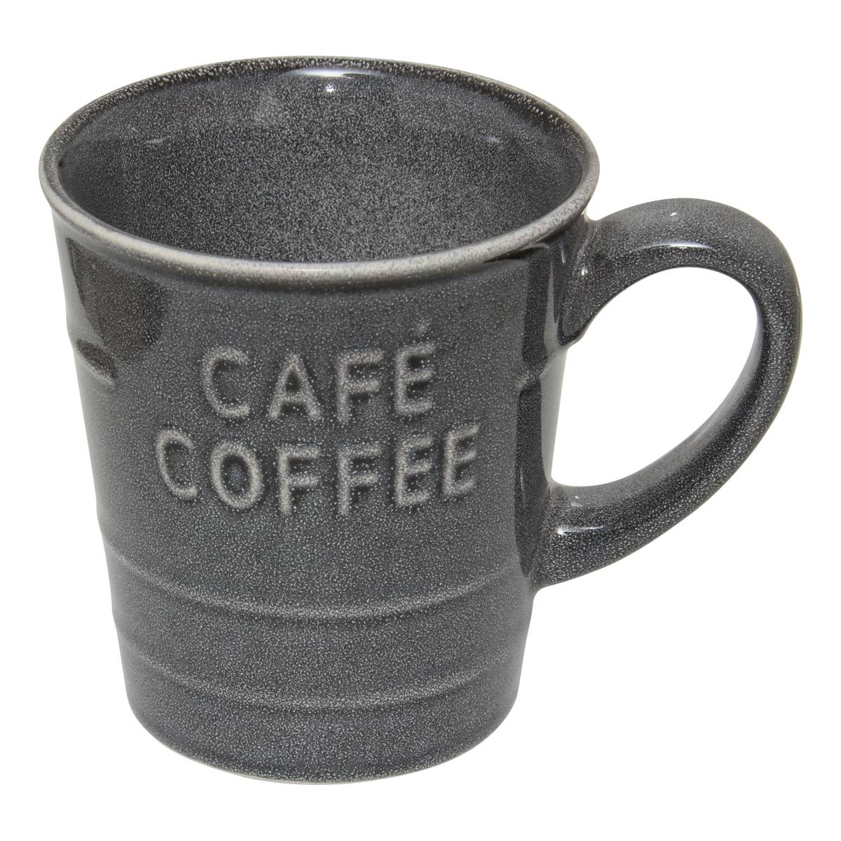 Mug"Cafe" 200 ml, earthenware, blue-grey