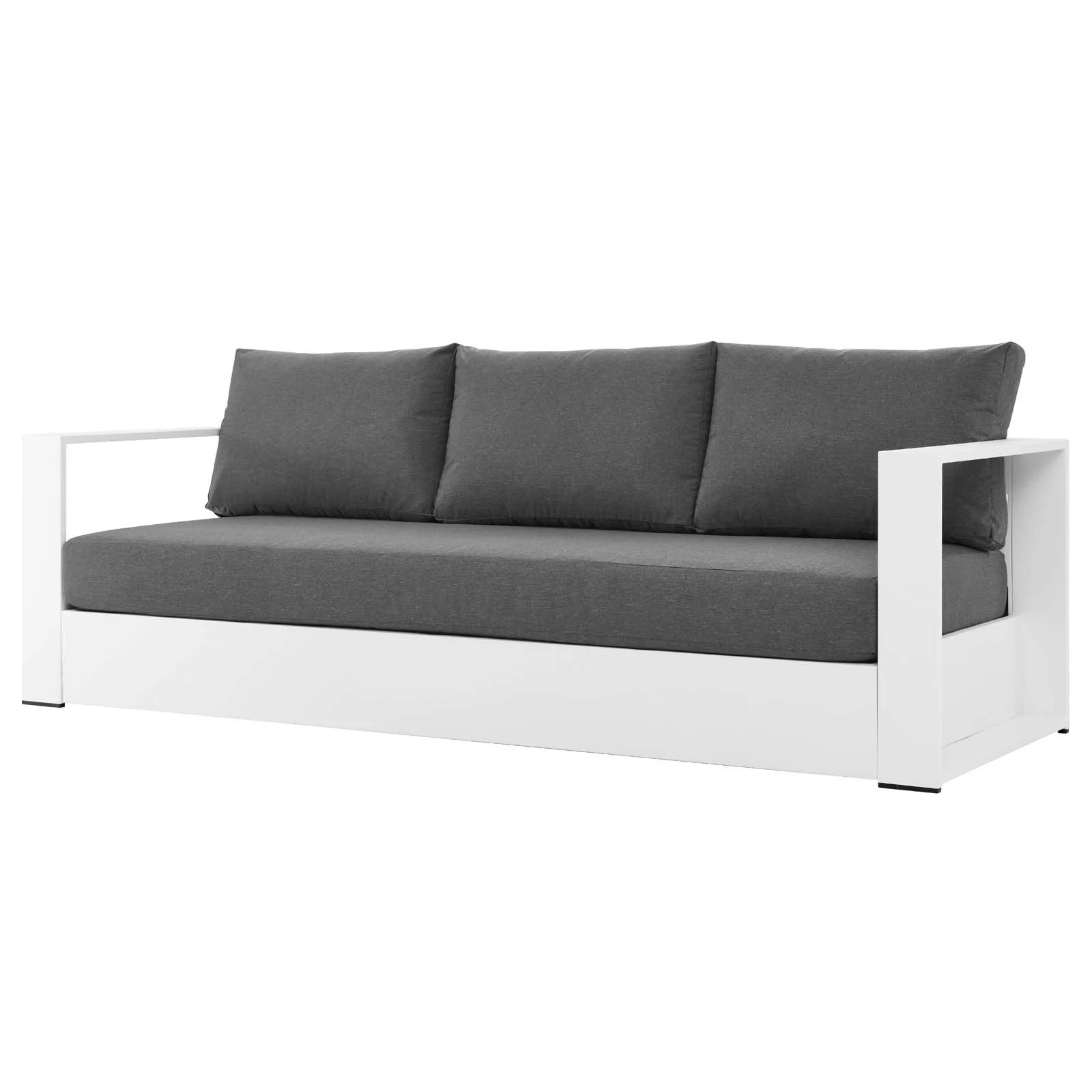 Lounge Sofa Table Set, Grey Gray, Aluminum, Metal, Fabric, Modern Contemporary, Outdoor Patio Balcony Cafe Bistro Garden Furniture Hotel Hospitality - Image 36