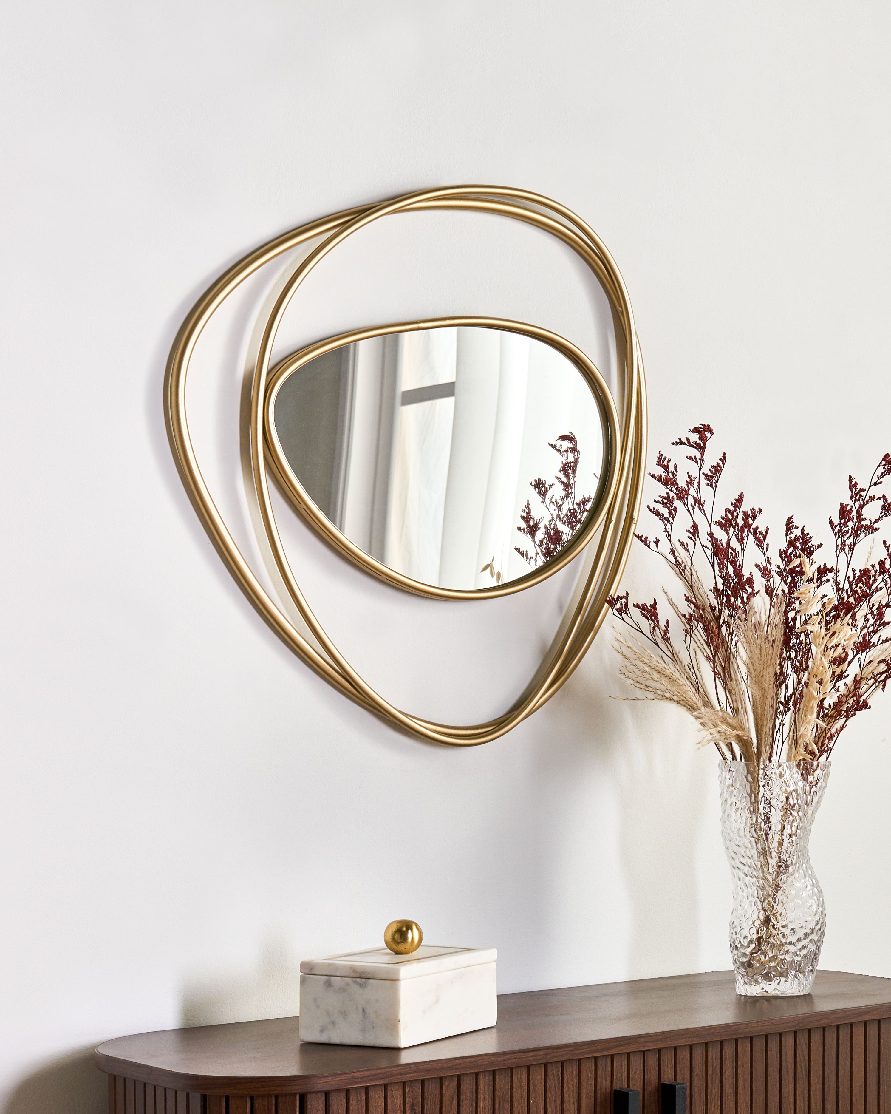 Wall Mirror COURCY 50 cm 54 cm Metal Gold