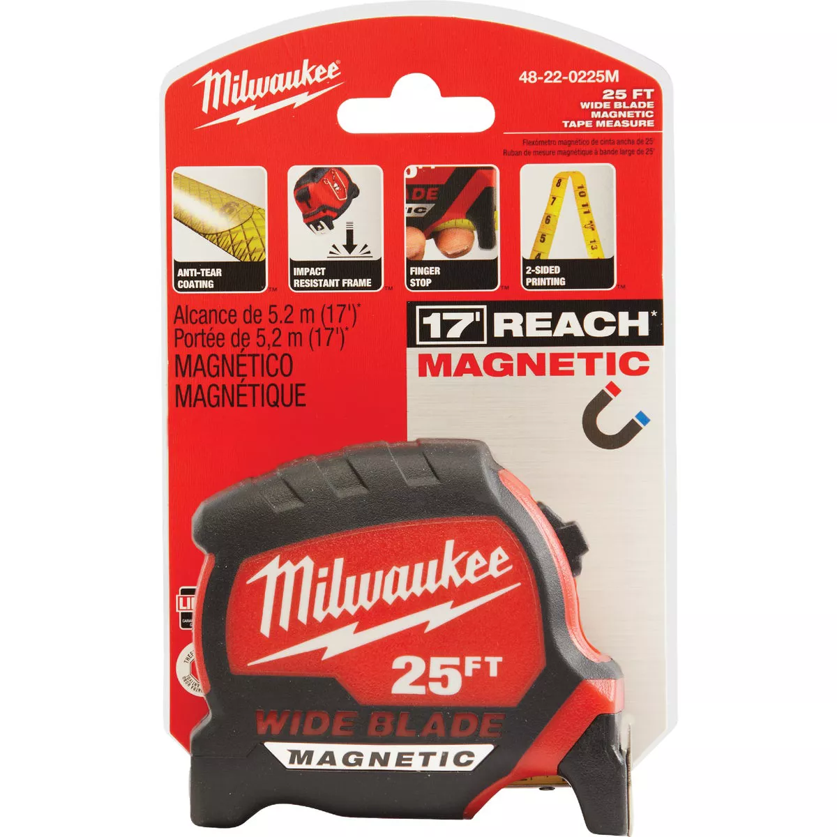 Milwaukee 25 Ft. Wide Blade Magnetic Tape Measure