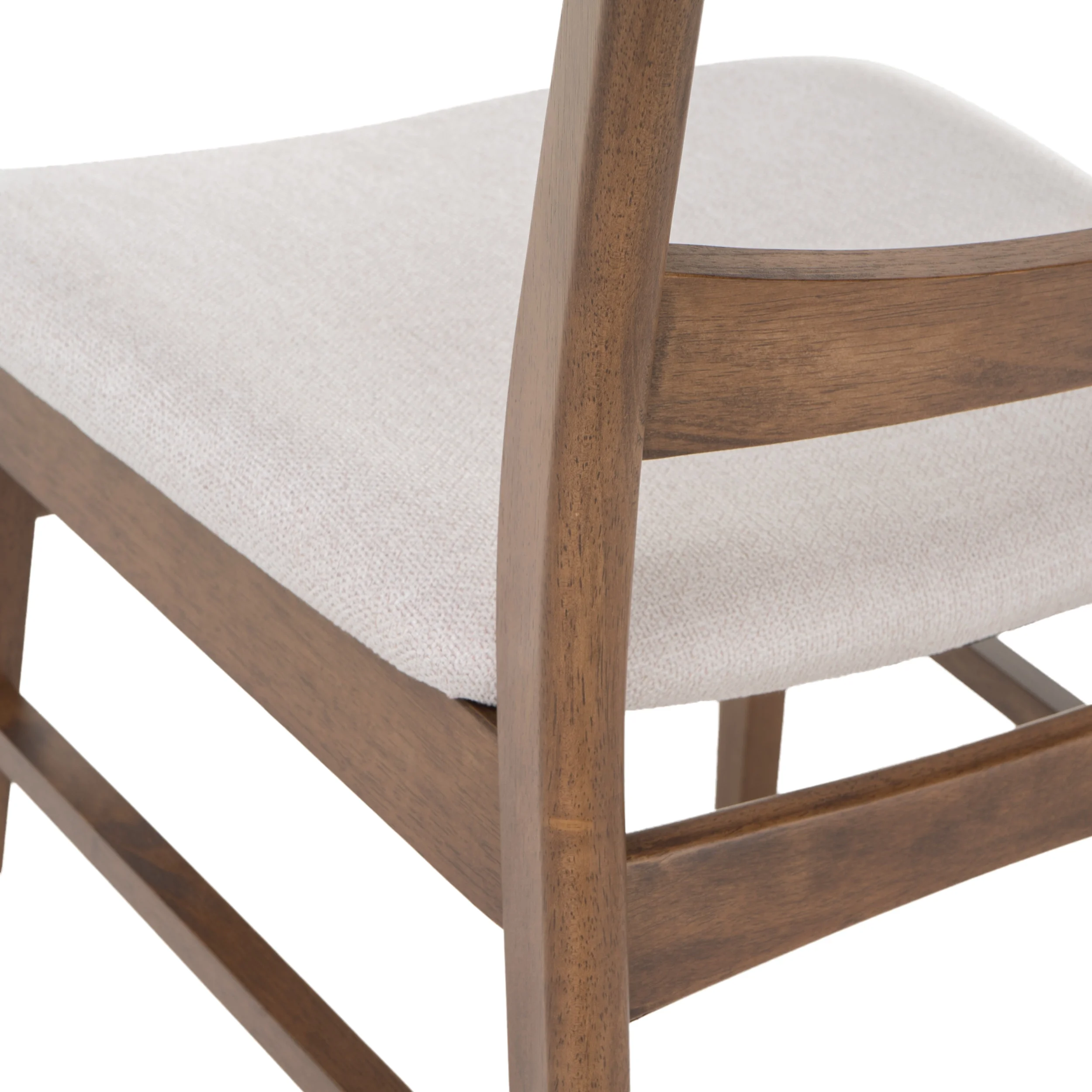 GDFSTUDIO Mid Century Modern Fabric Upholstered Rubberwood Dining Chairs, Set of 2, Dark Gray and Walnut - Image 27