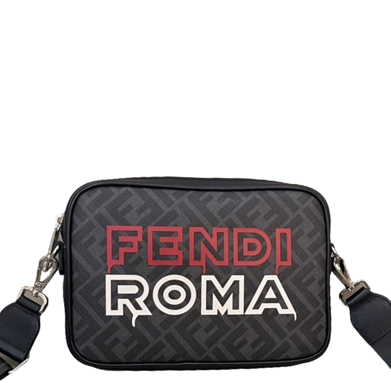 Fashionable Fendi Crossbody Bag With FF Pattern And Bold Fendi Roma Lettering 7m286 - Replicaclubs