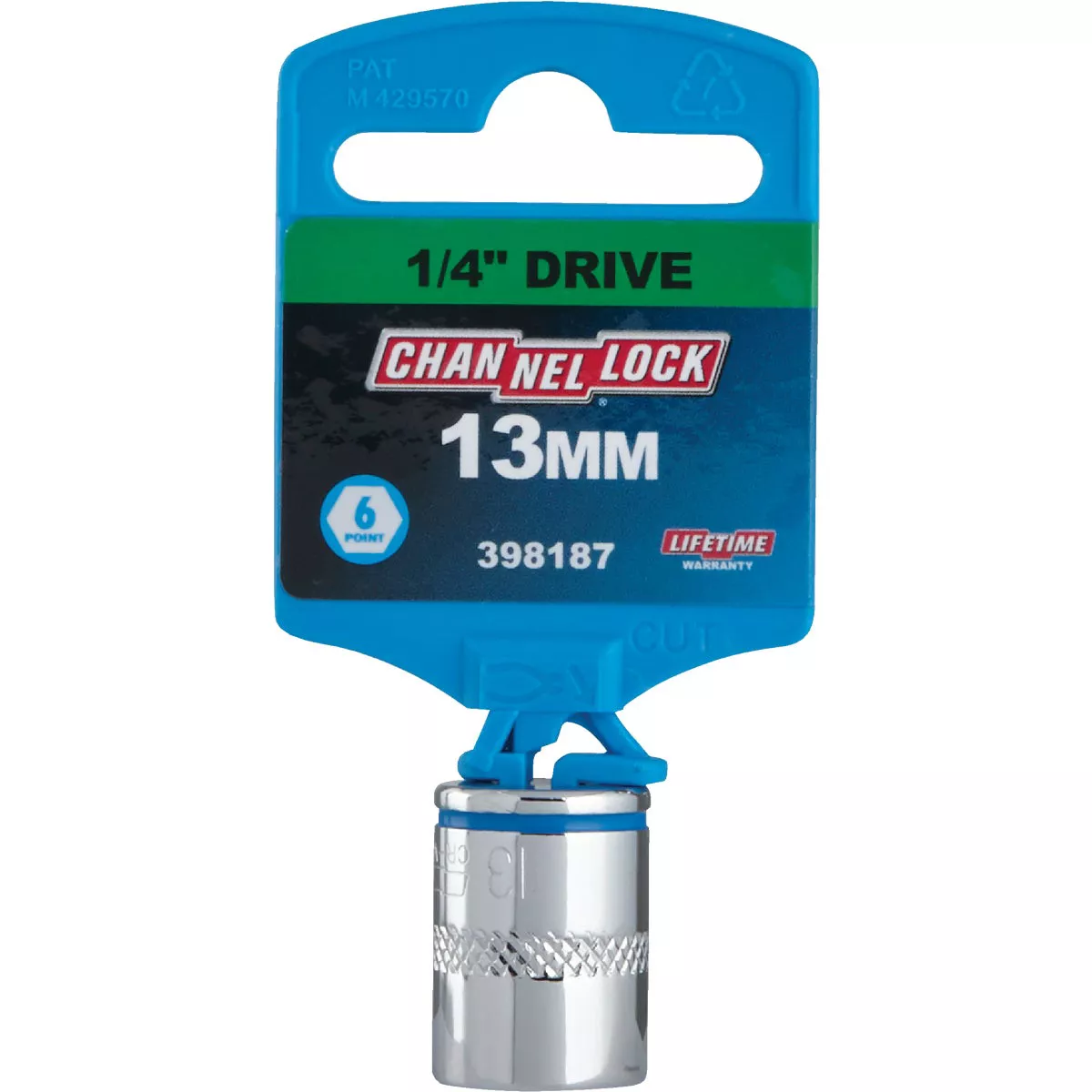 Channellock 1/4 In. Drive 13 mm 6-Point Shallow Metric Socket