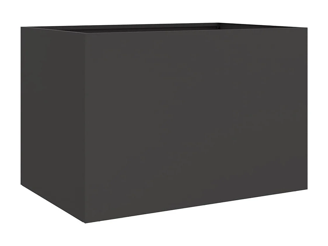 Jardinière noir 62x40x39 cm acier laminé à froid