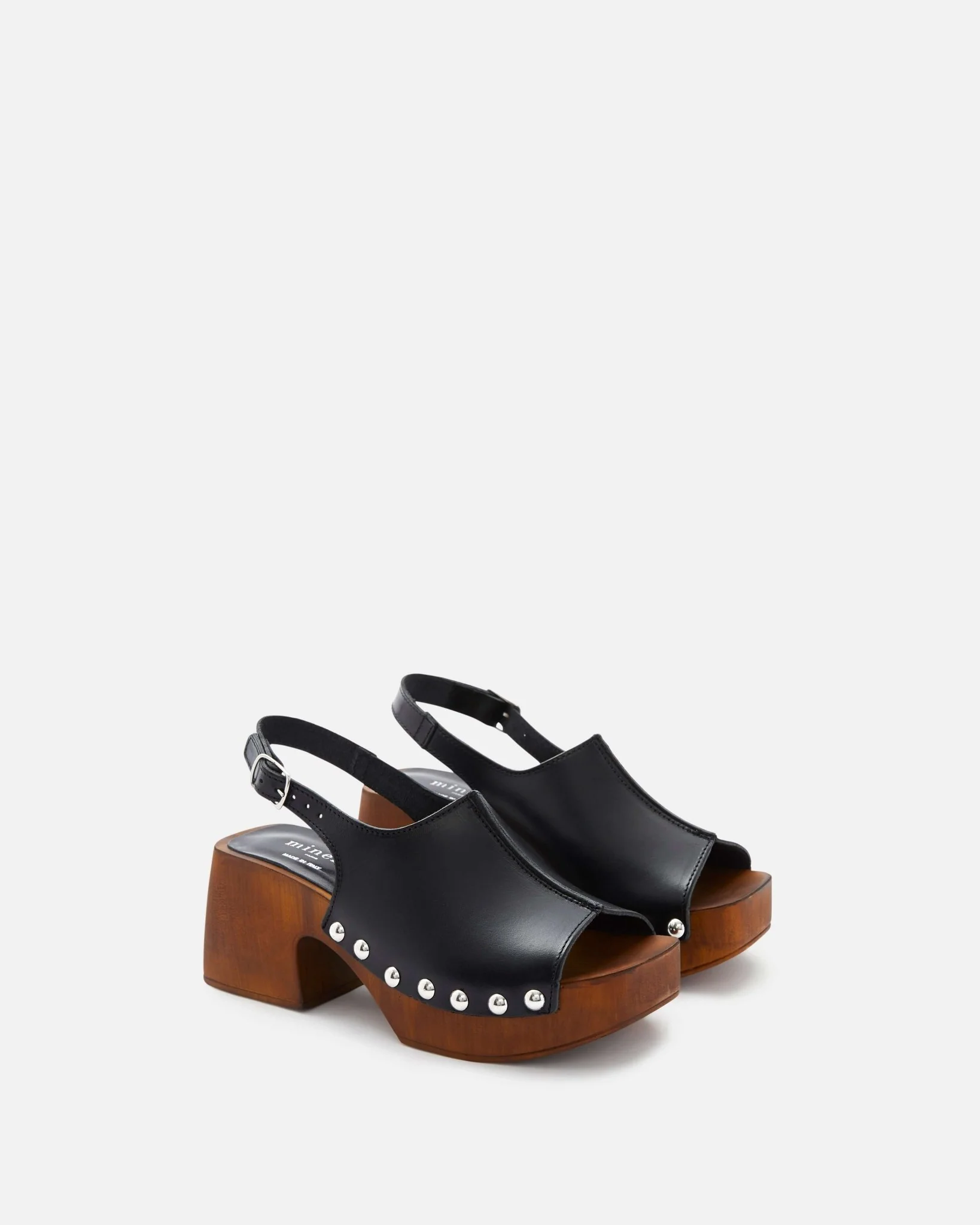 SANDALES KENIA/LIS - En cuir lisse noir