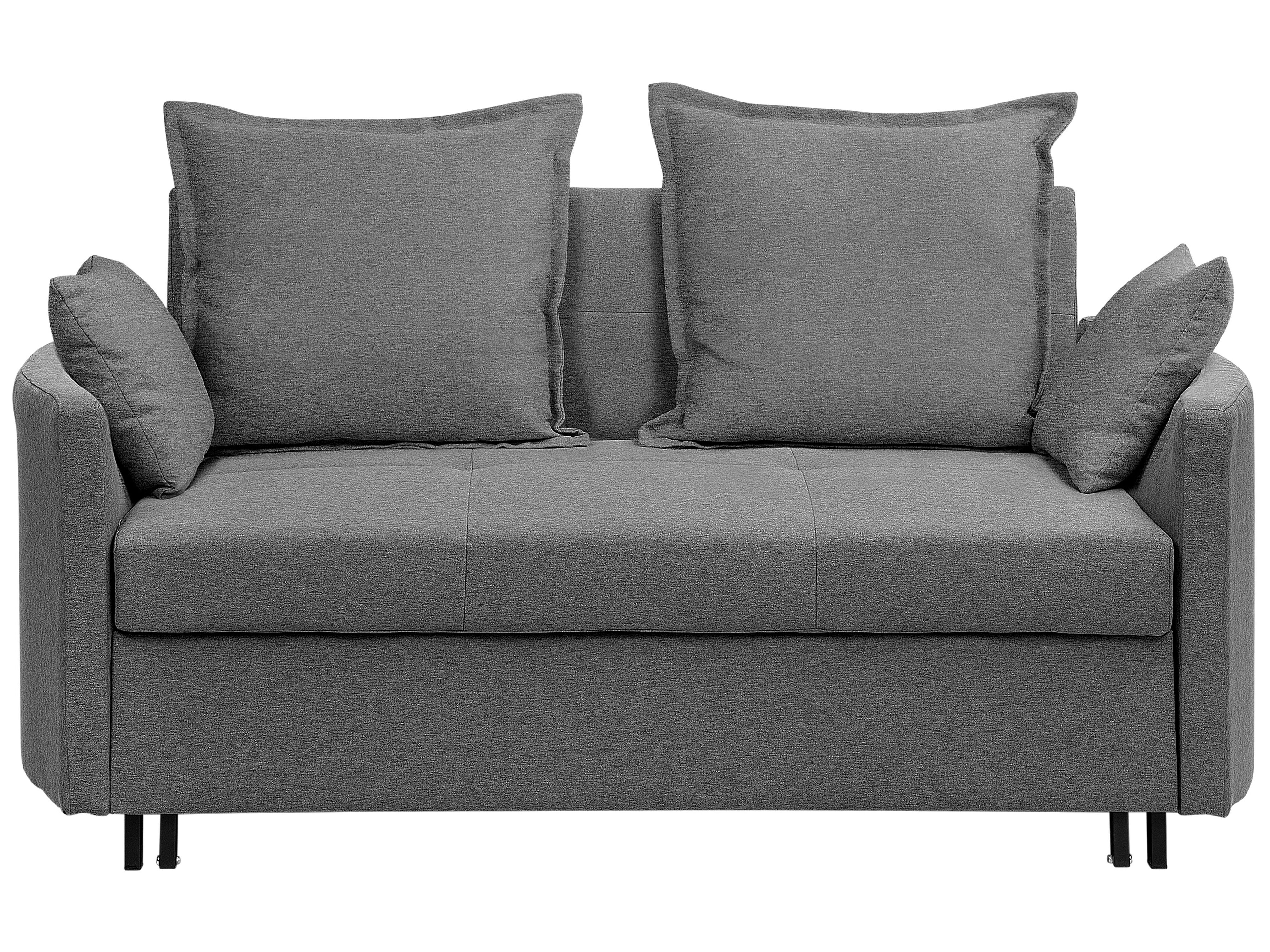 Sofa Bed 2 Seater HOVIN Fabric Grey