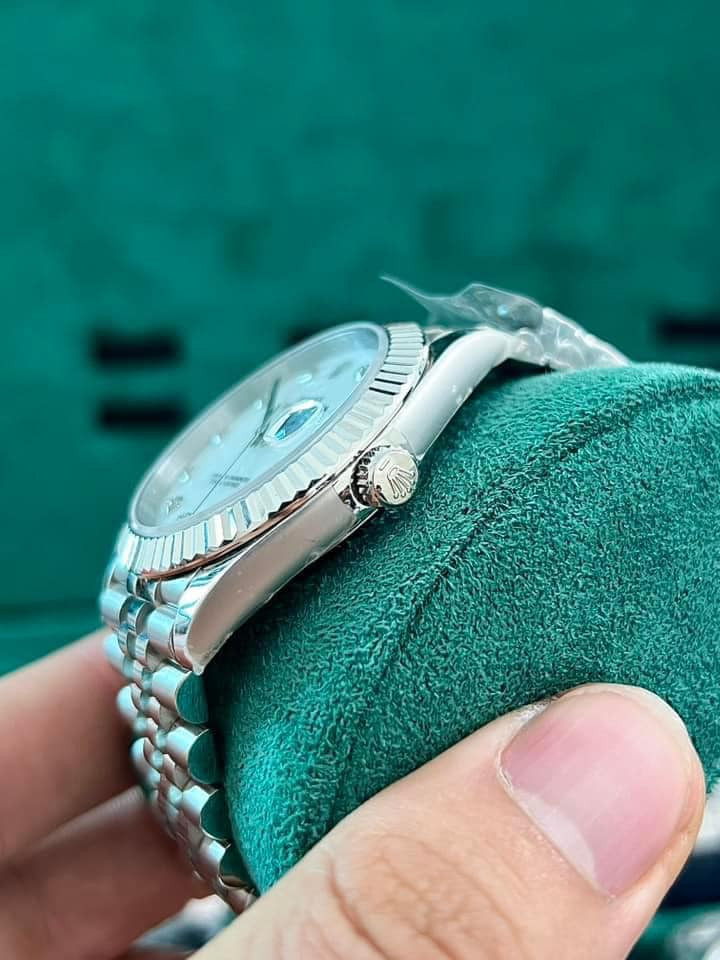 Rolex Rep 11 Watch DateJust Natural Mother of Pearl Dial With Moissanite Diamond Clean Factory 41mm - Top club