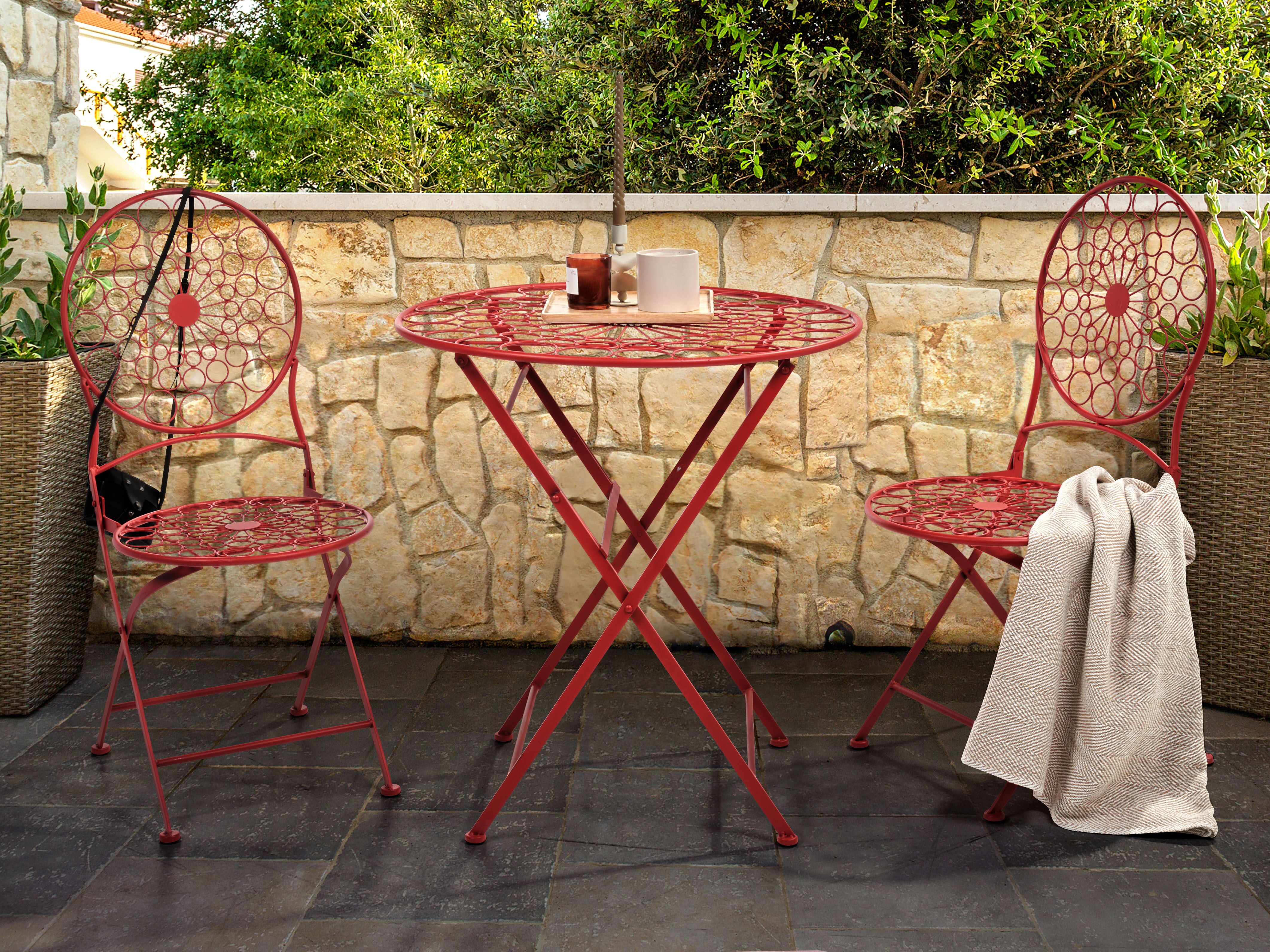 Bistro Table SCARIO 70 cm 70 cm Metal Red