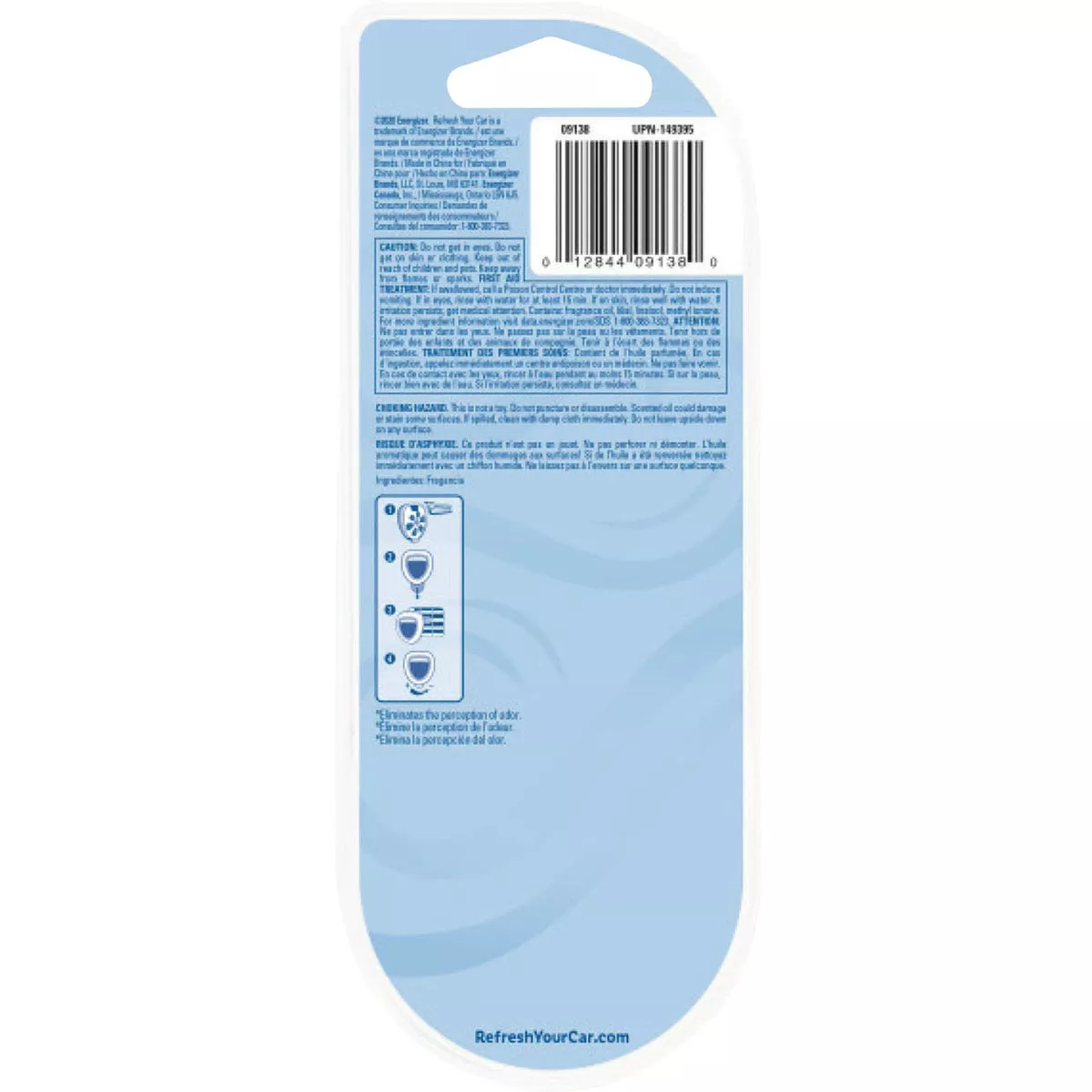Refresh Your Car Diffuser Air Freshner, Fresh Linen (2-Pack)