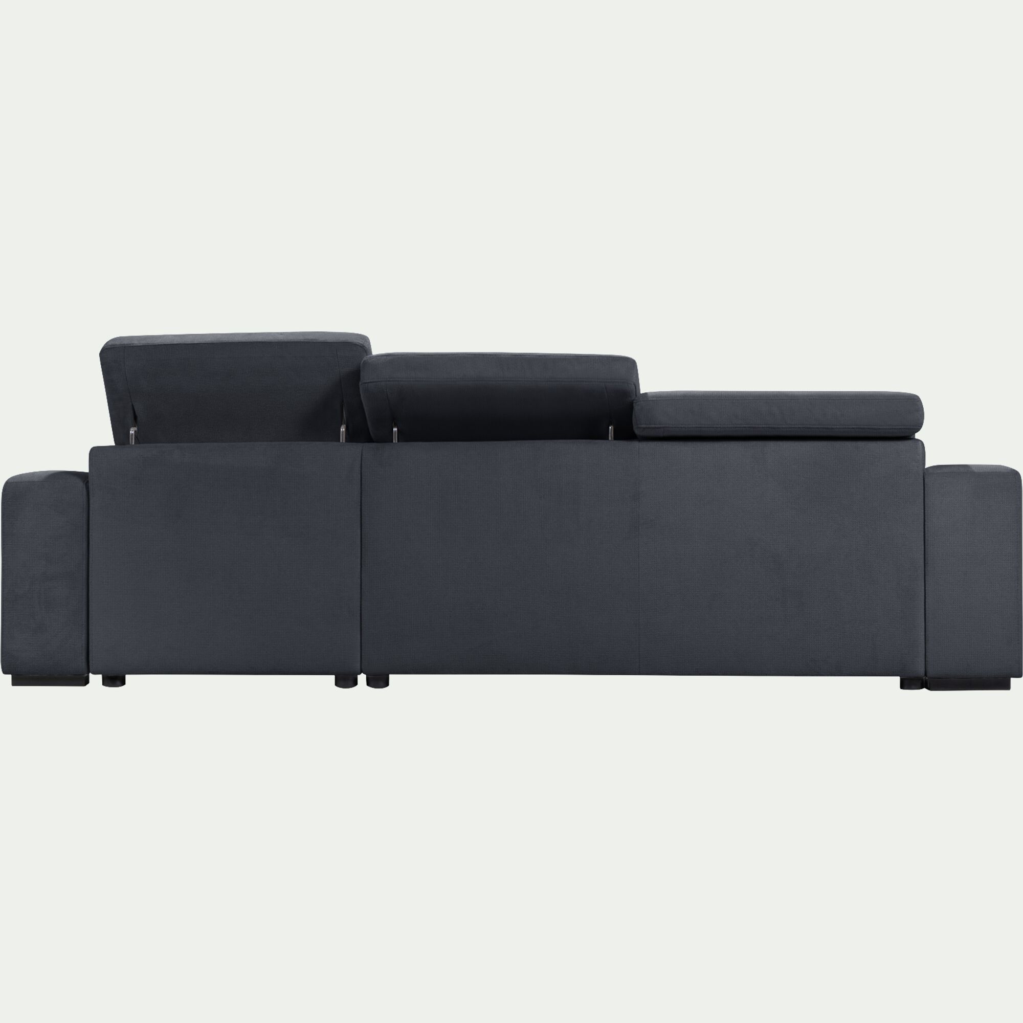 ORIGANO - Canapé d'angle convertible en tissu - bleu calabrun