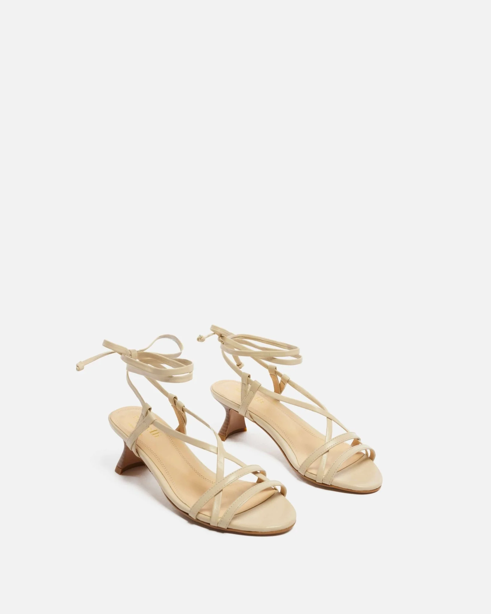 SANDALES FLORENCE - En cuir à talons écru