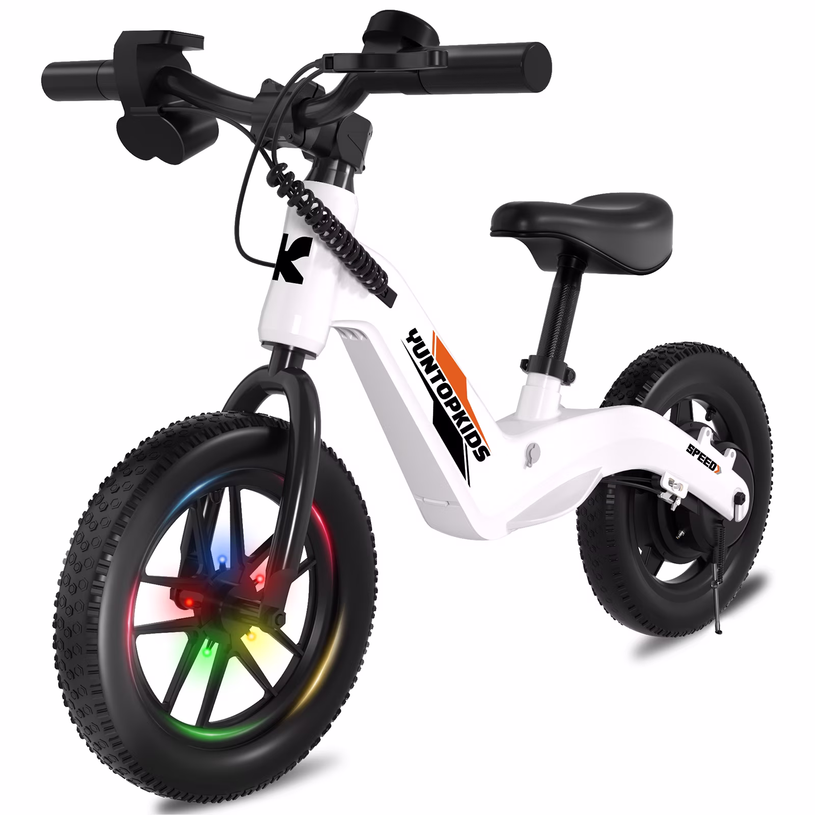 YunTopKids Electric Balance Bike for Kids, 150W Electric Bike for Kids with12 inch Pneumatic Tire, Adjustable Seat, Up to 5.6 Miles Electric Bike for Kids Ages 3-5,Black - Image 5