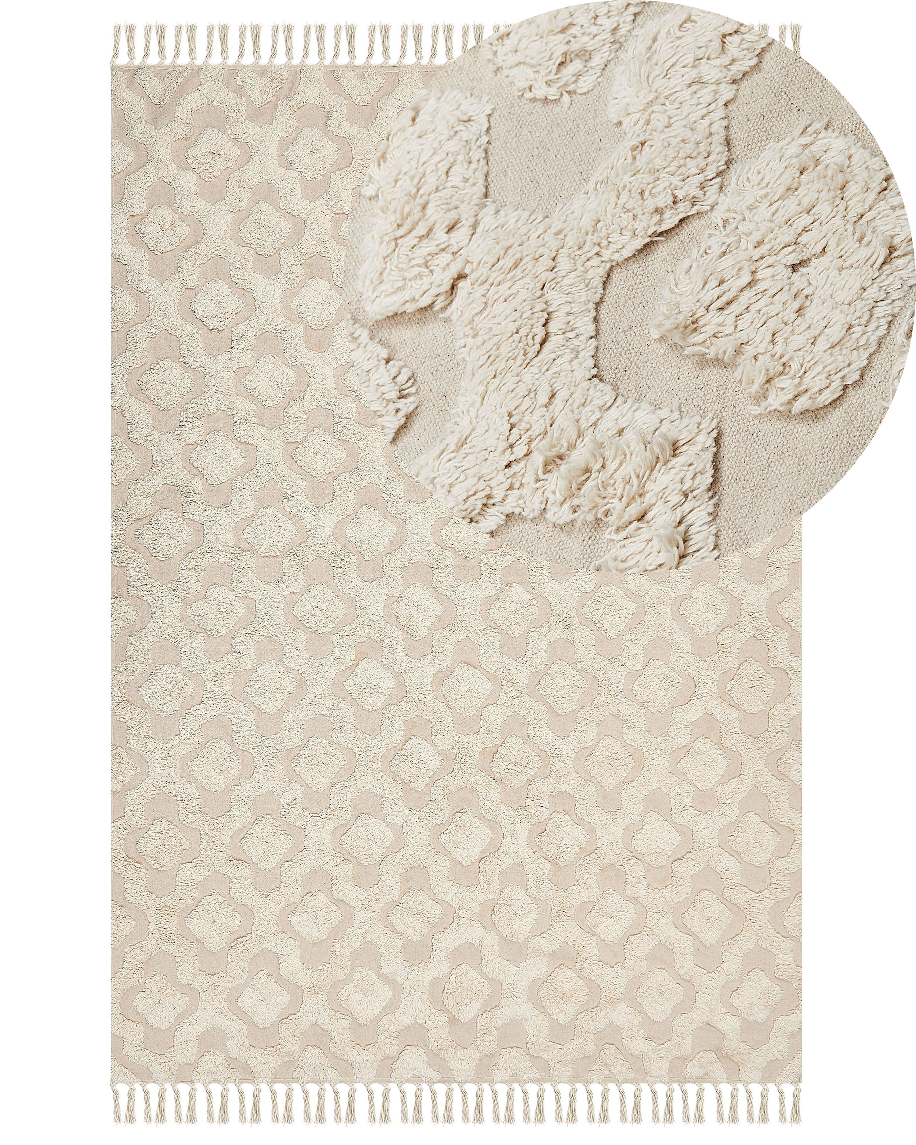 Rug AKSARAY Beige 160 x 230 cm Cotton