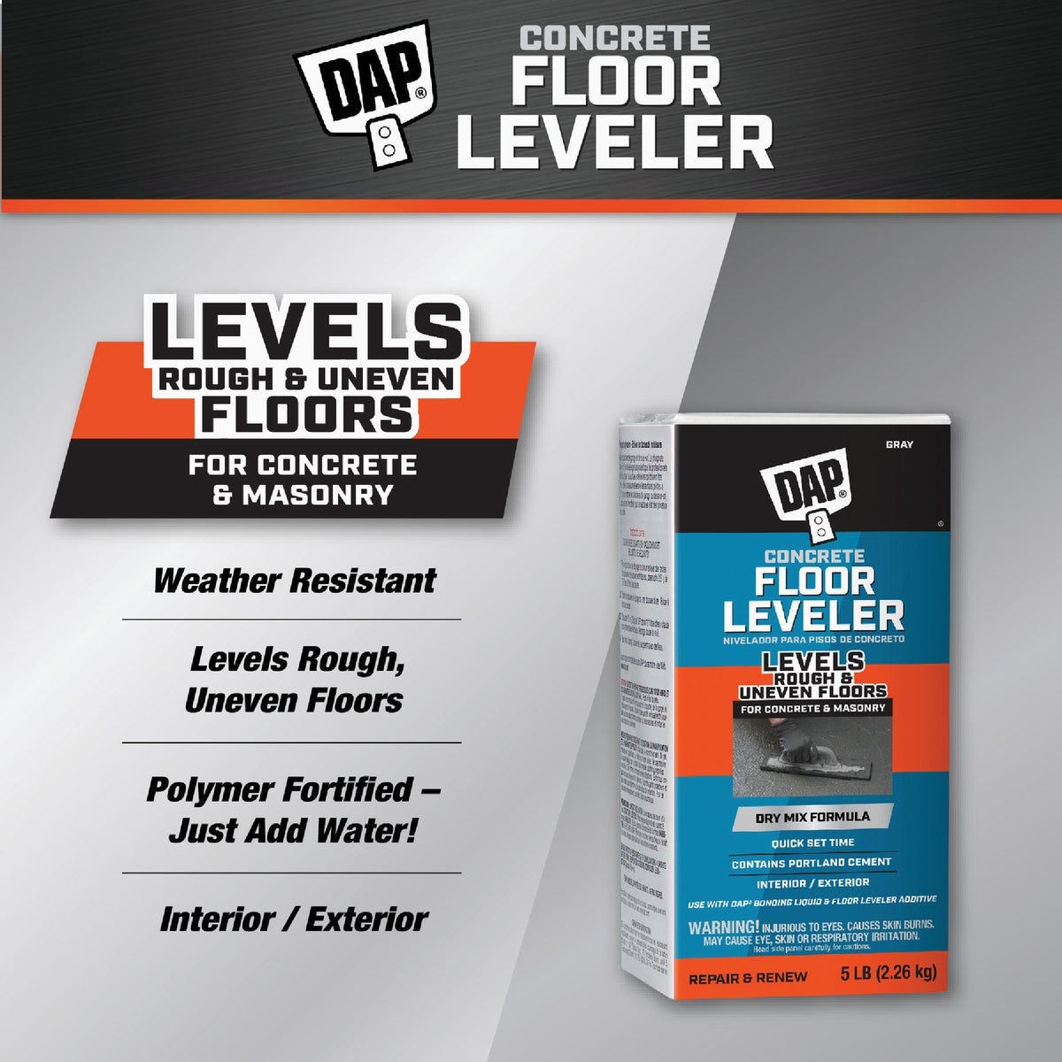 DAP 5 Lb. Concrete Floor Leveler, Gray