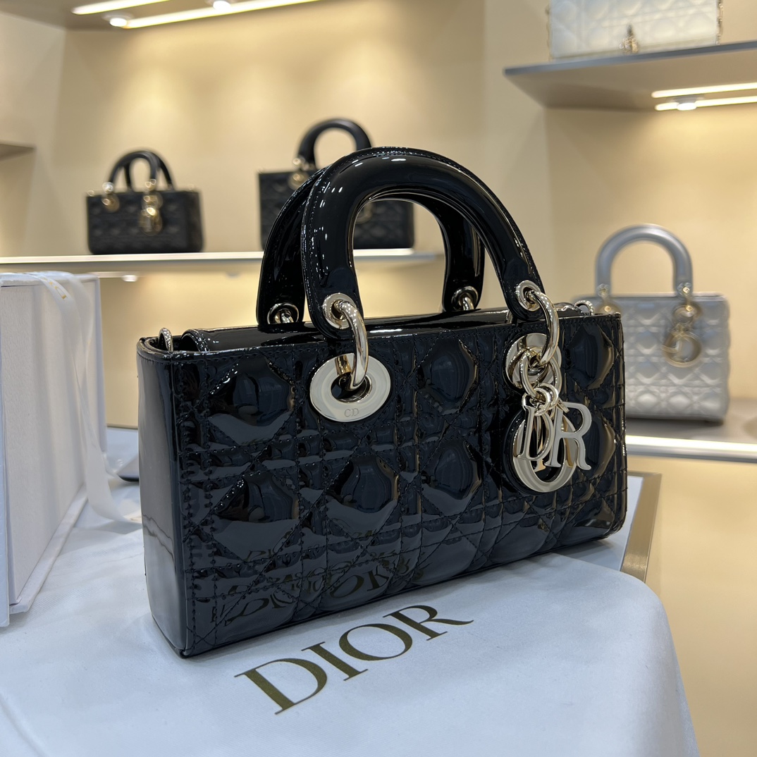 Dior Medium Lady D-Joy Bag Black For Women 8,7in/22cm1:1High-quality replica
