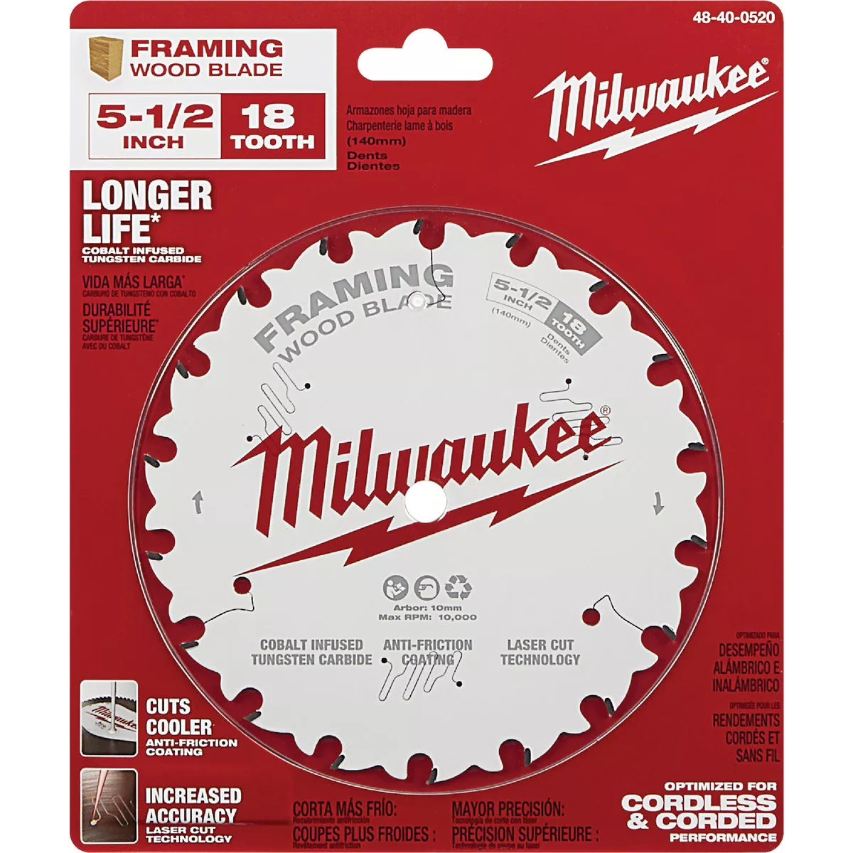 Milwaukee 5-1/2 In. 18-Tooth Framing Circular Saw Blade