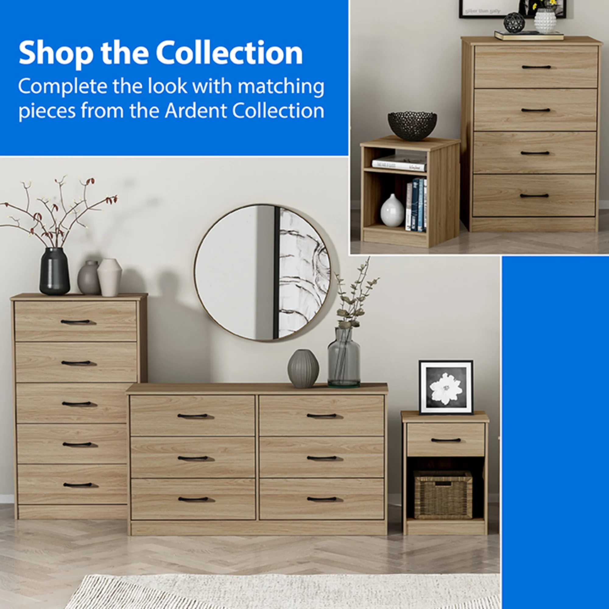Mainstays Ardent 6 Drawer Dresser, White - Image 47