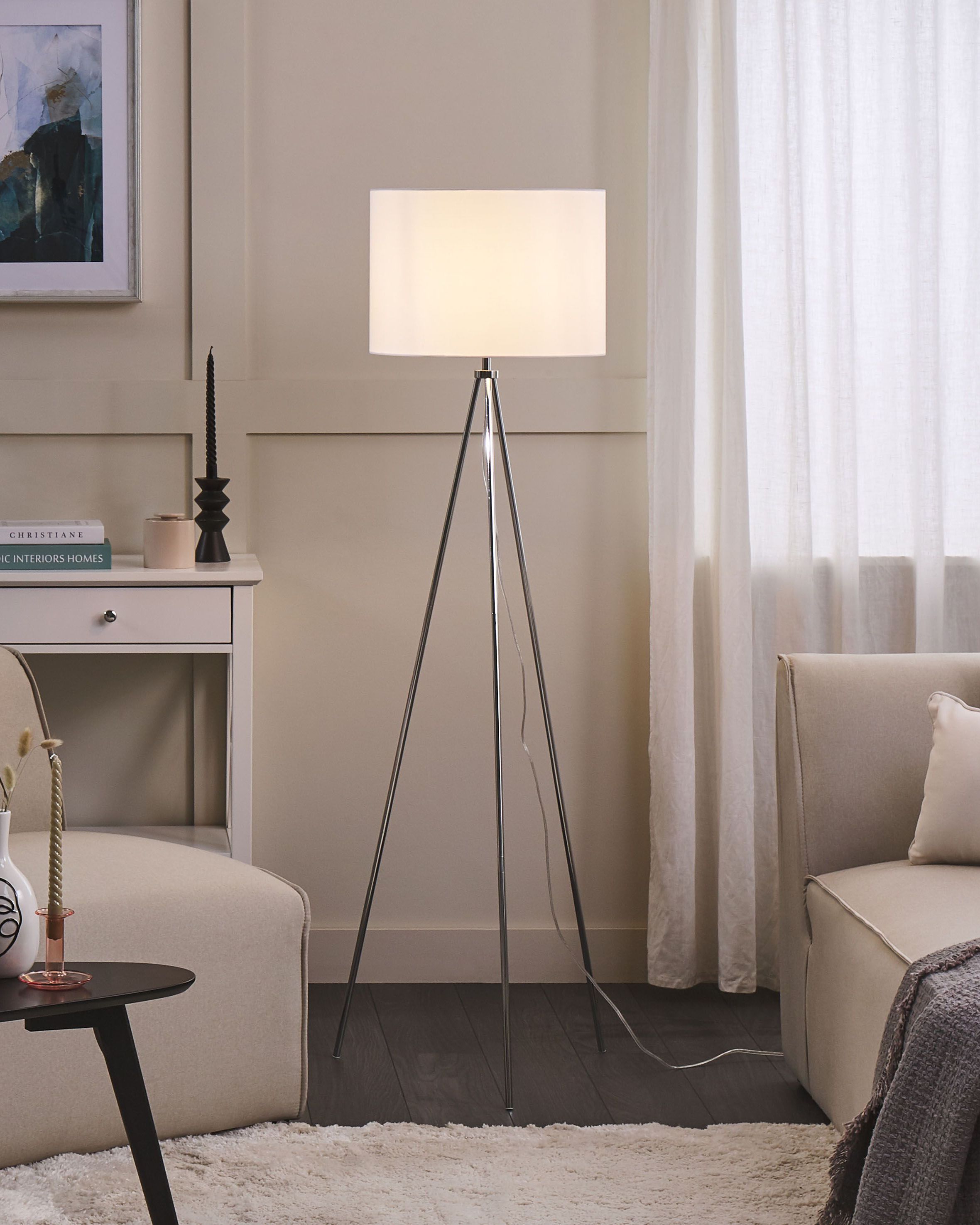 Floor Lamp VISTULA Metal Silver