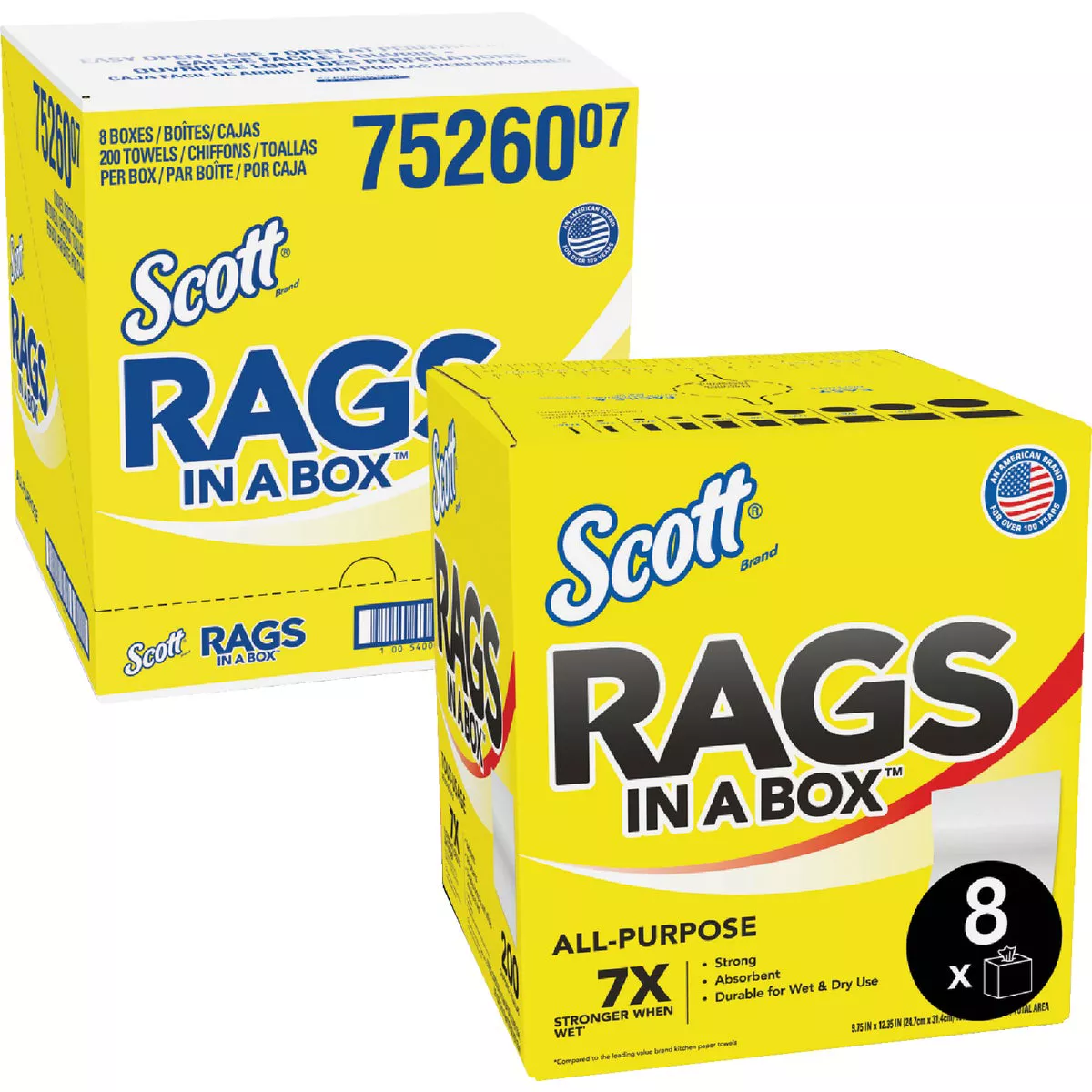 Scotts Rags in a Box, White (200 Ct.)