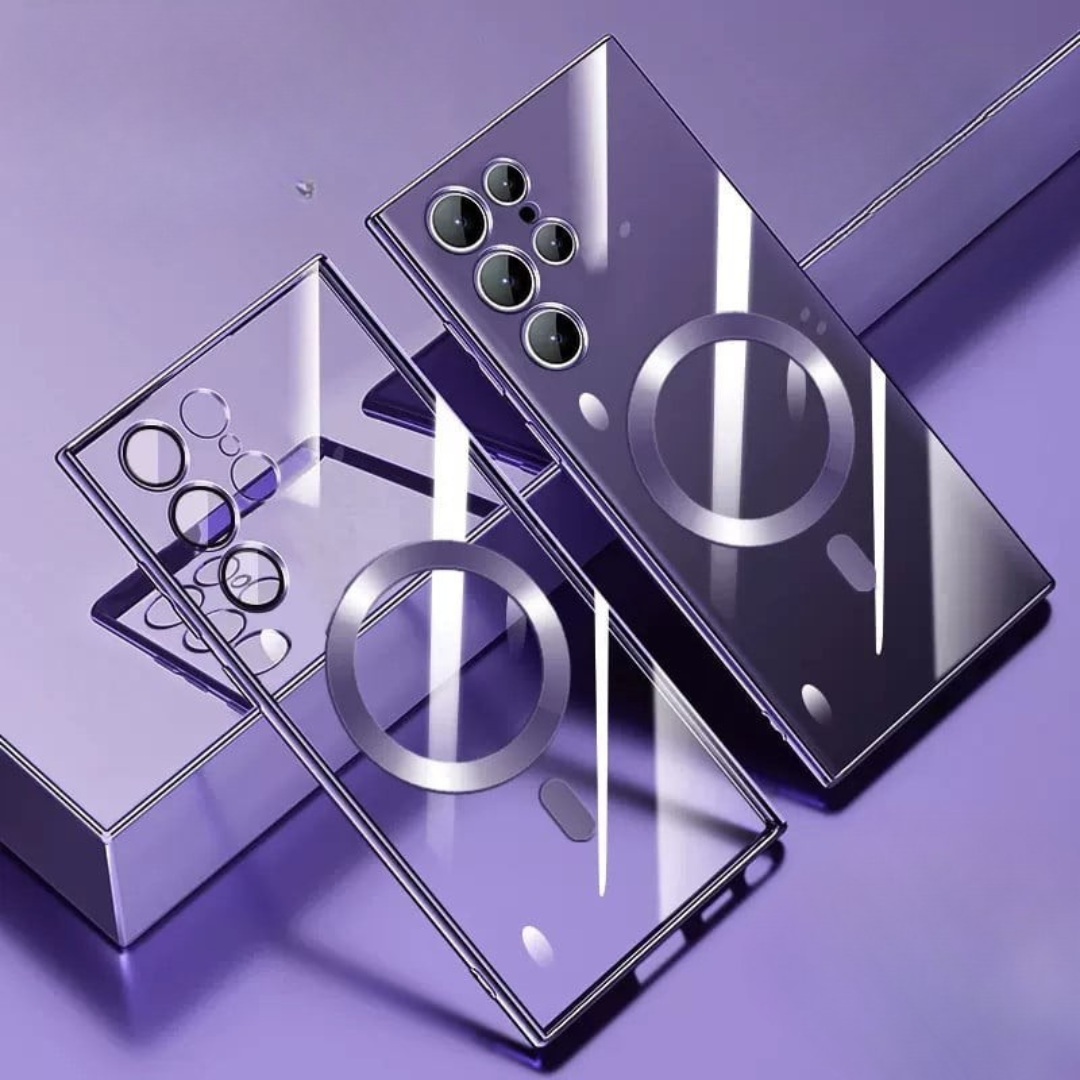 Stijlvol Magnetisch Telefoonhoesje voor Samsung – Ultradun en Robuuste Bescherming met Draadloos Opladen – Transparant