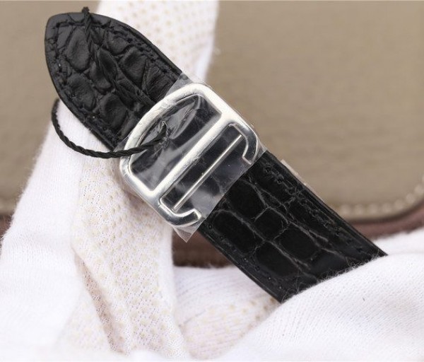 Replica Cartier ZF Ronde de Cartier 42mm White Dial Leather Strap MIYOTA 9015 - Top club