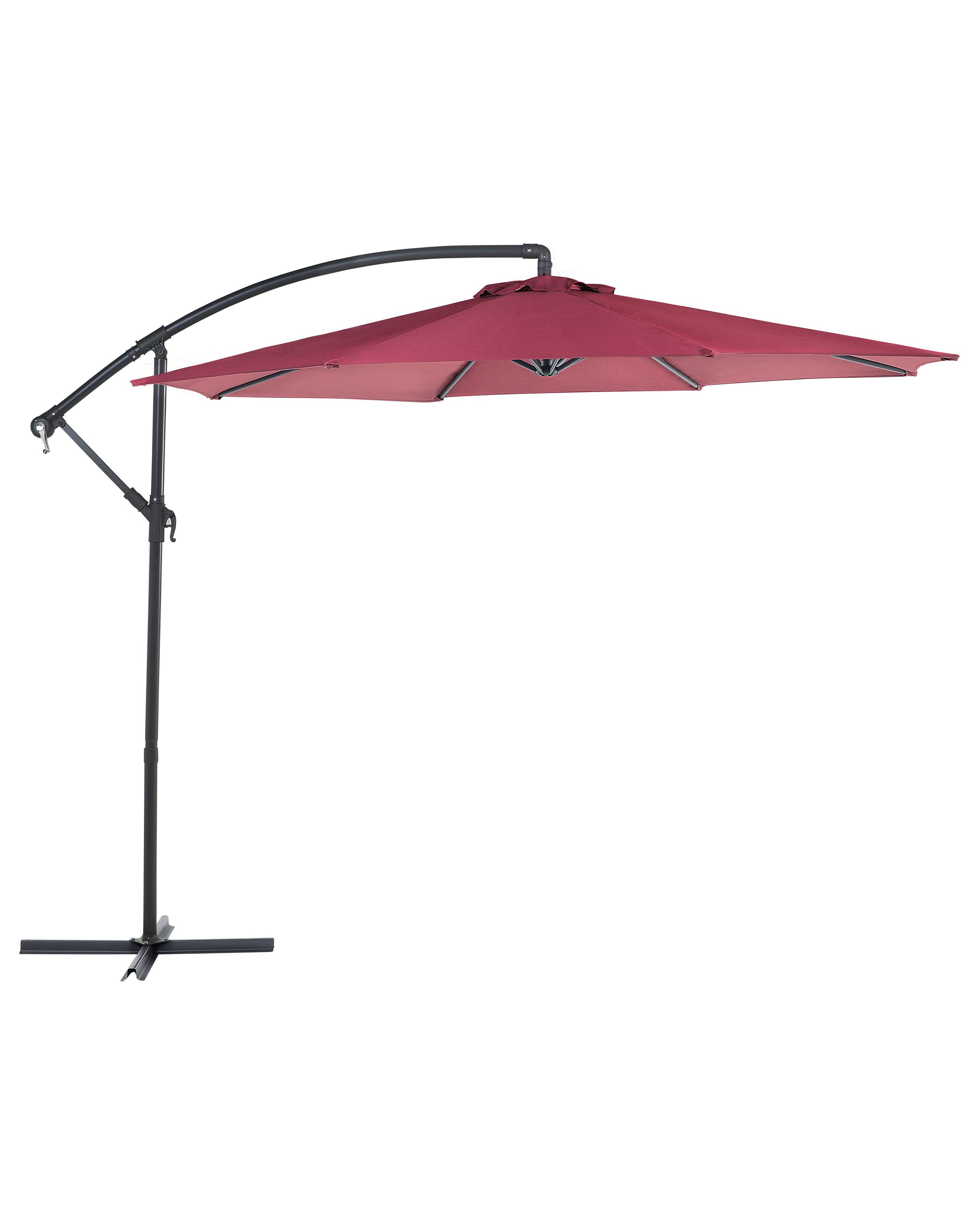 Cantilever Parasol 300 cm RAVENNA Burgundy
