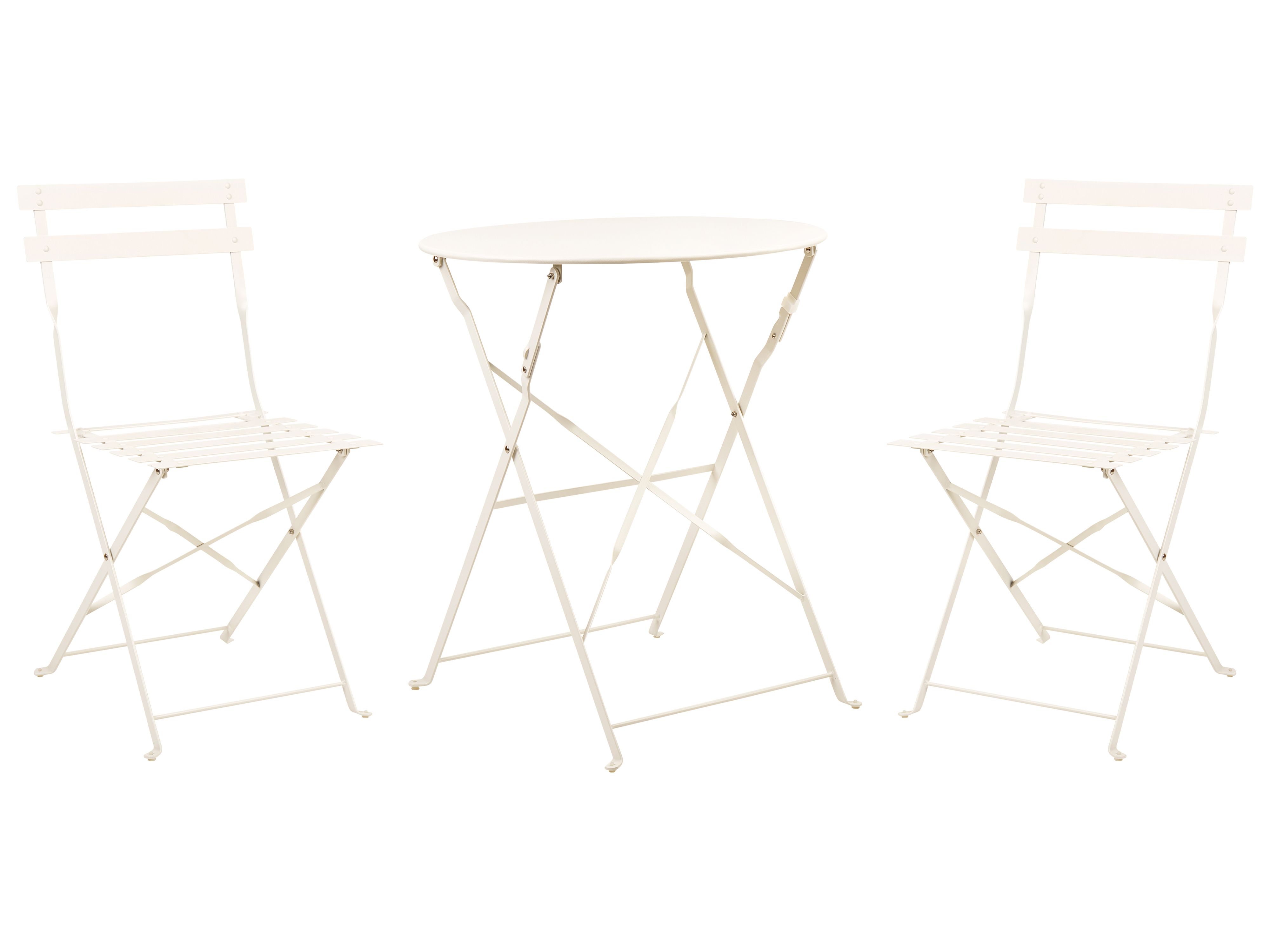 Bistro Set FIORI Metal Off-White