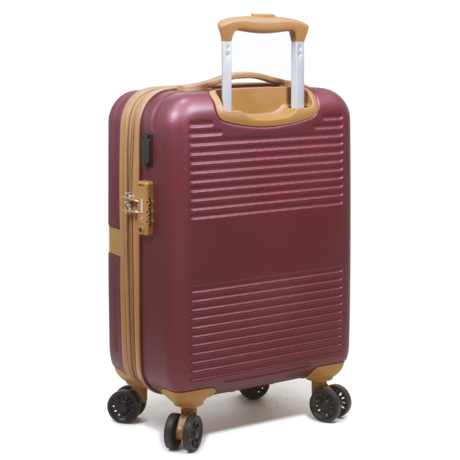 Dejuno Garland Hardside 3-Piece Spinner Luggage Set With USB Port - Burgundy