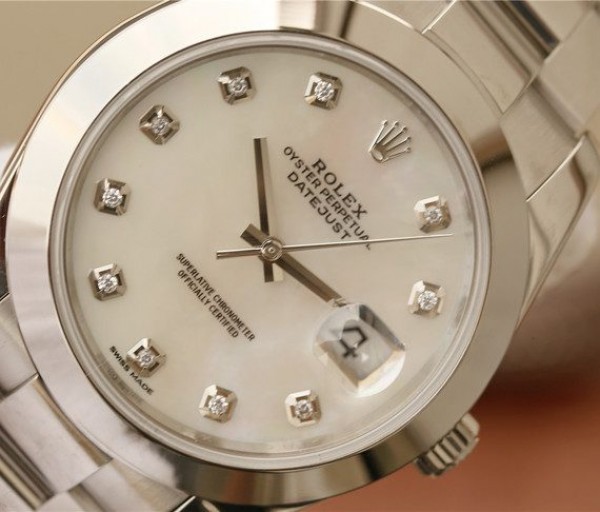 Replica Rolex DateJust 41mm 126300 Noob White MOP Dial Diamonds Markers SS Bracelet A3235 - Elite Watch Atelier