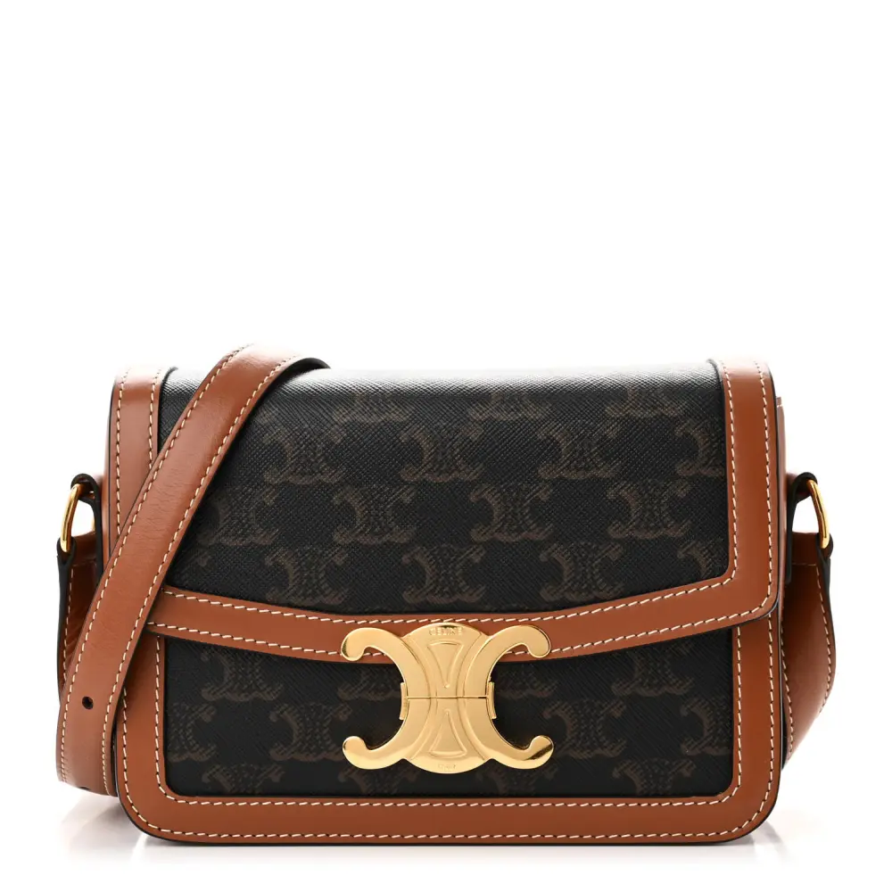 Celine Tan Calfskin Mirror Quality Replica with Gold Hardware1:1High-quality replica