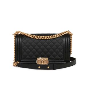 Chanel Classic Medium Blue Lambskin Rainbow Hardware – CB0311:1High-quality replica