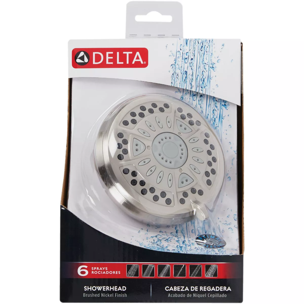 Delta 6-Spray 1.75 GPM Fixed Shower Head with SpotShield, Chrome