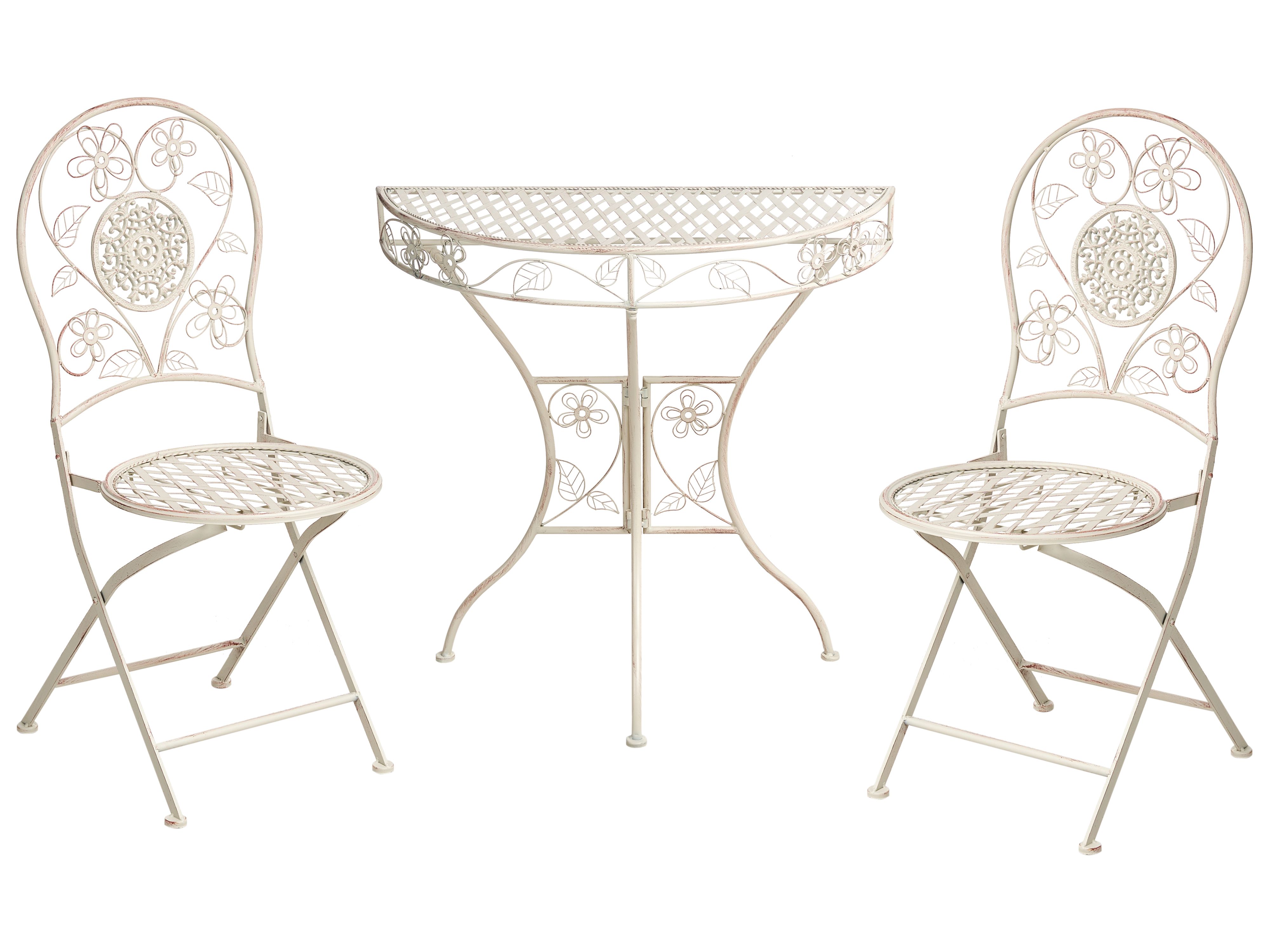 Bistro Set YAVIZA Metal Light Beige