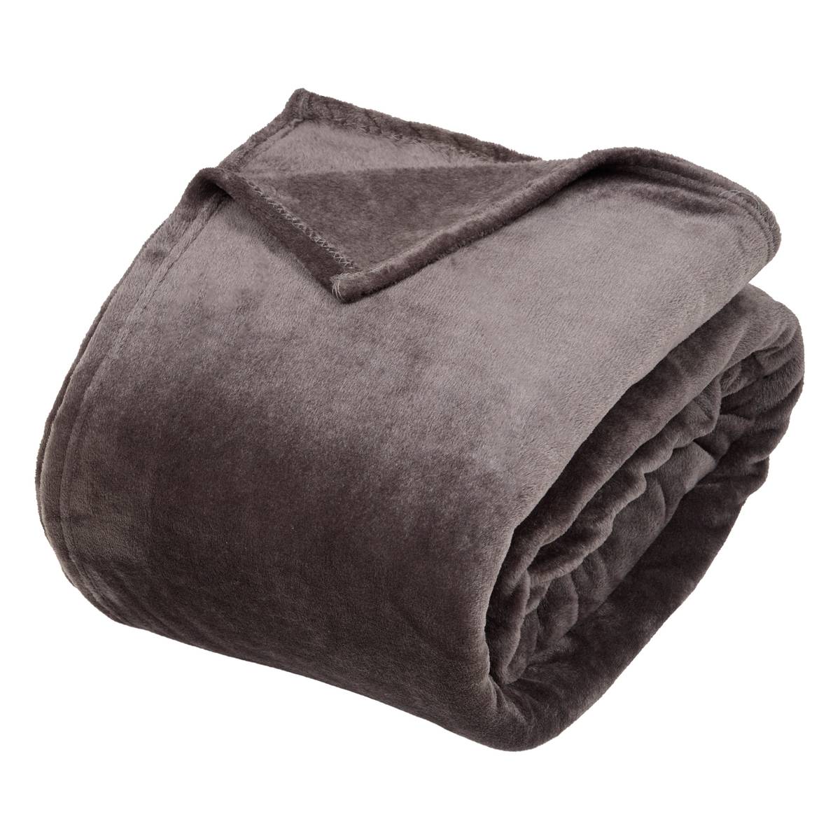 Flannel Throw "Ollis" Dark gray, 260x240 cm