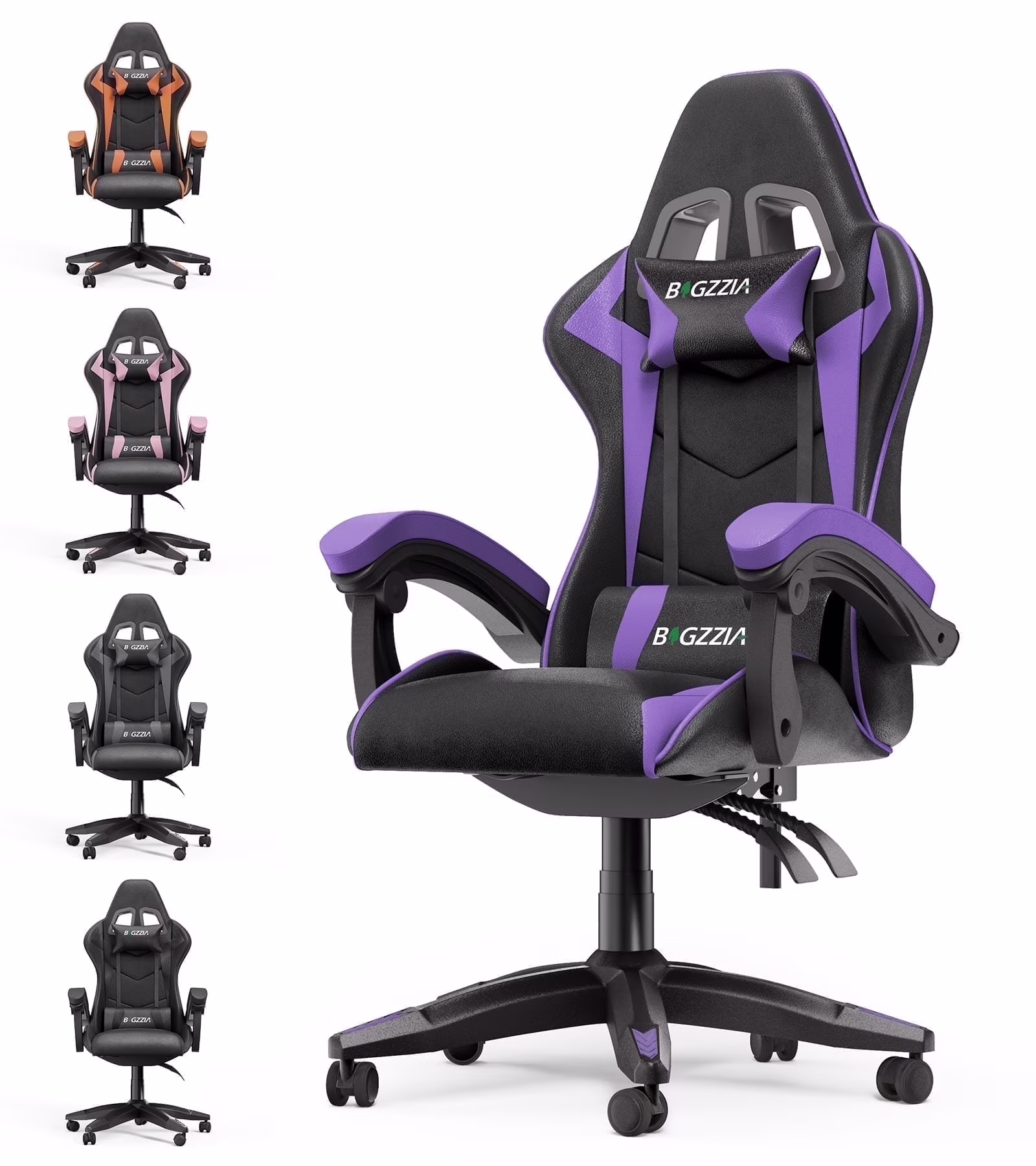 Bigzzia Gaming Chair with Footrest, Gaming Chair for Adult with Headrest and Lumbar Support,Red - Image 20