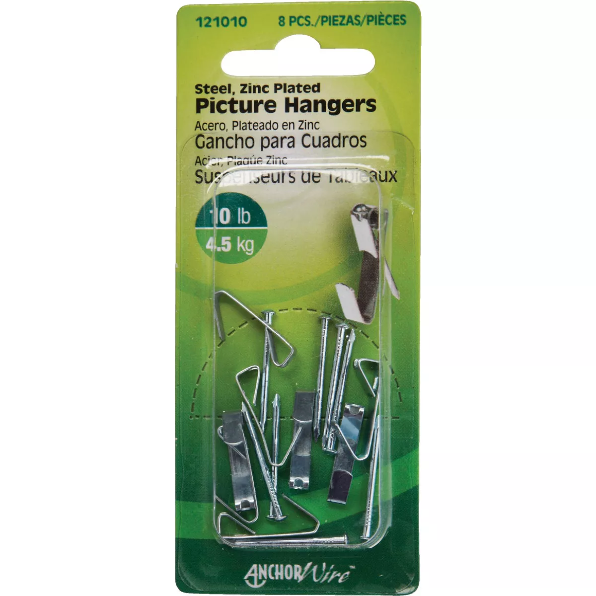 Hillman Anchor Wire 10 Lb. Capacity Steel Picture Hanger (8 Count)