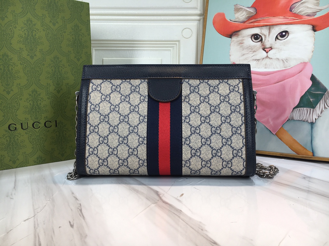 Replica Gucci Ophidia Small Shoulder Bag Beige/Black1:1High-quality replica