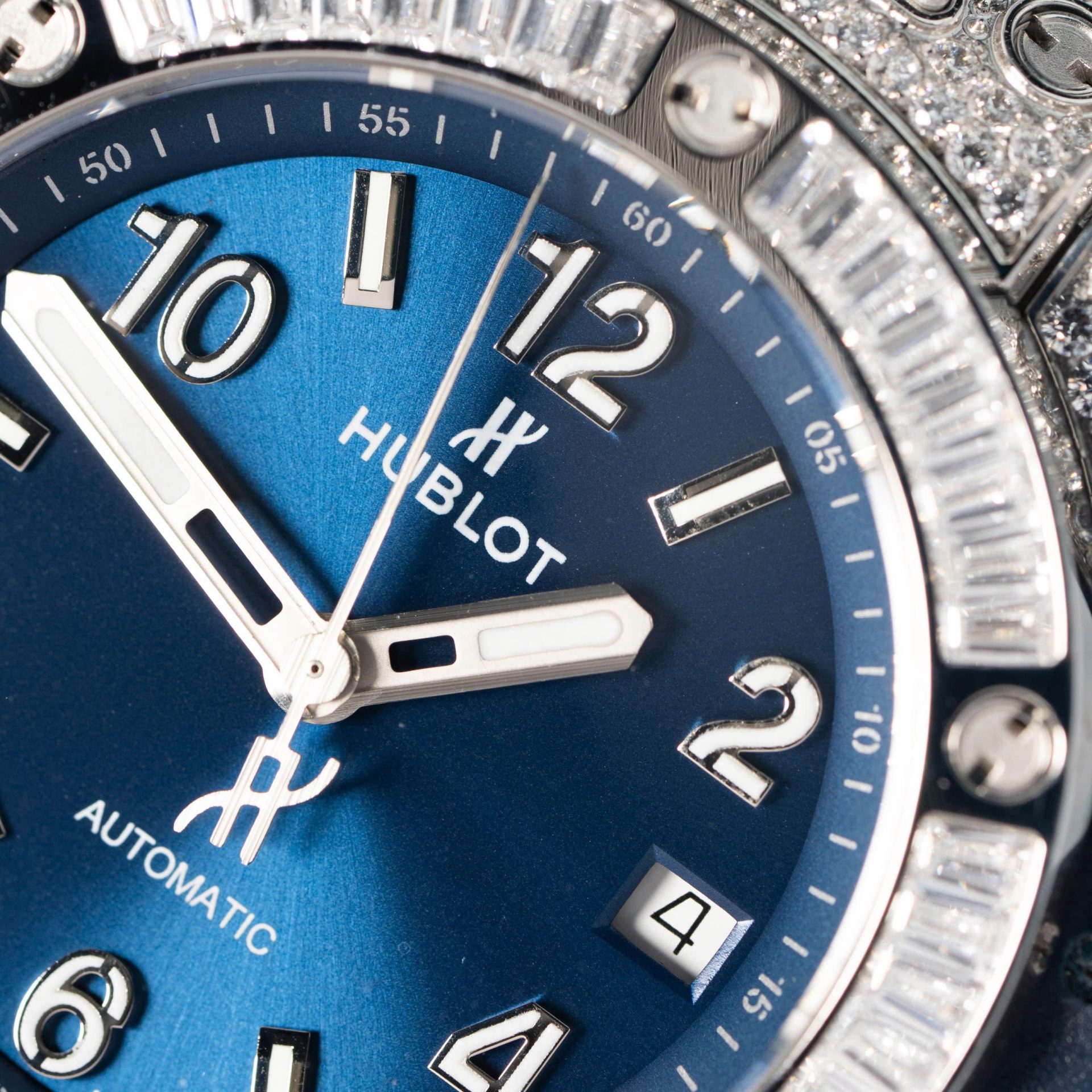Hublot Replica 11 Watch Big Bang One Click Blue With Full Diamond 39mm - Top club