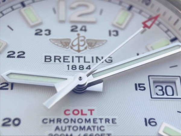 Replica Breitling Colt Automatic 44mm SS GF White Textured Dial on Black Leather Strap A2824 - Top club