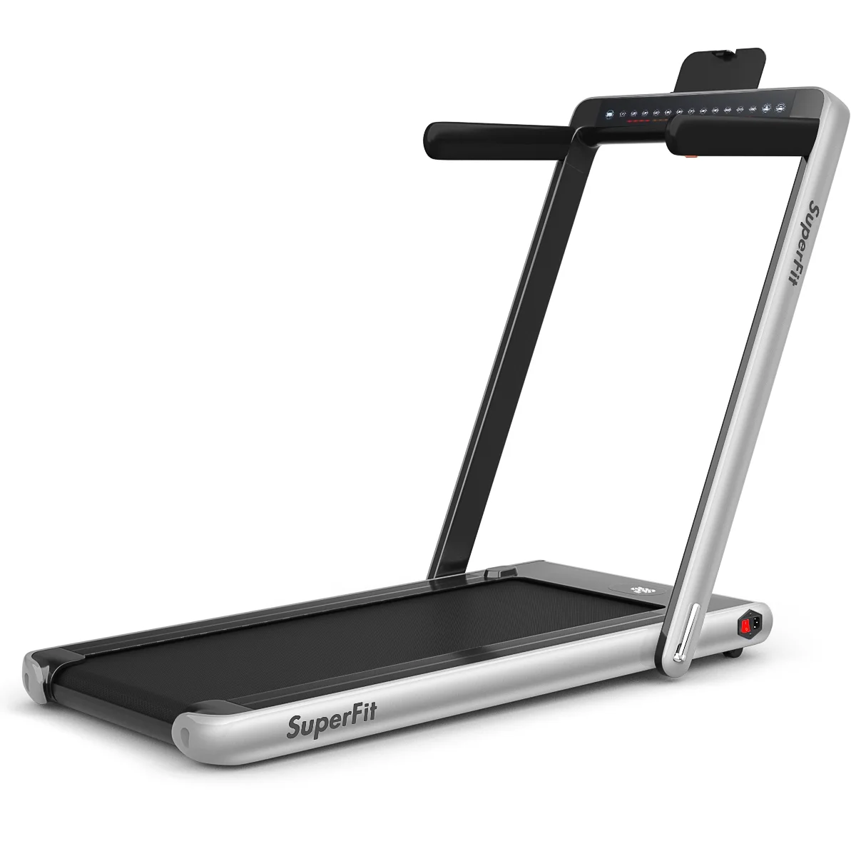 Gymax 2 in 1 Folding Treadmill 2.25HP Running Machine w/ Dual Display APP Control Black - Image 23
