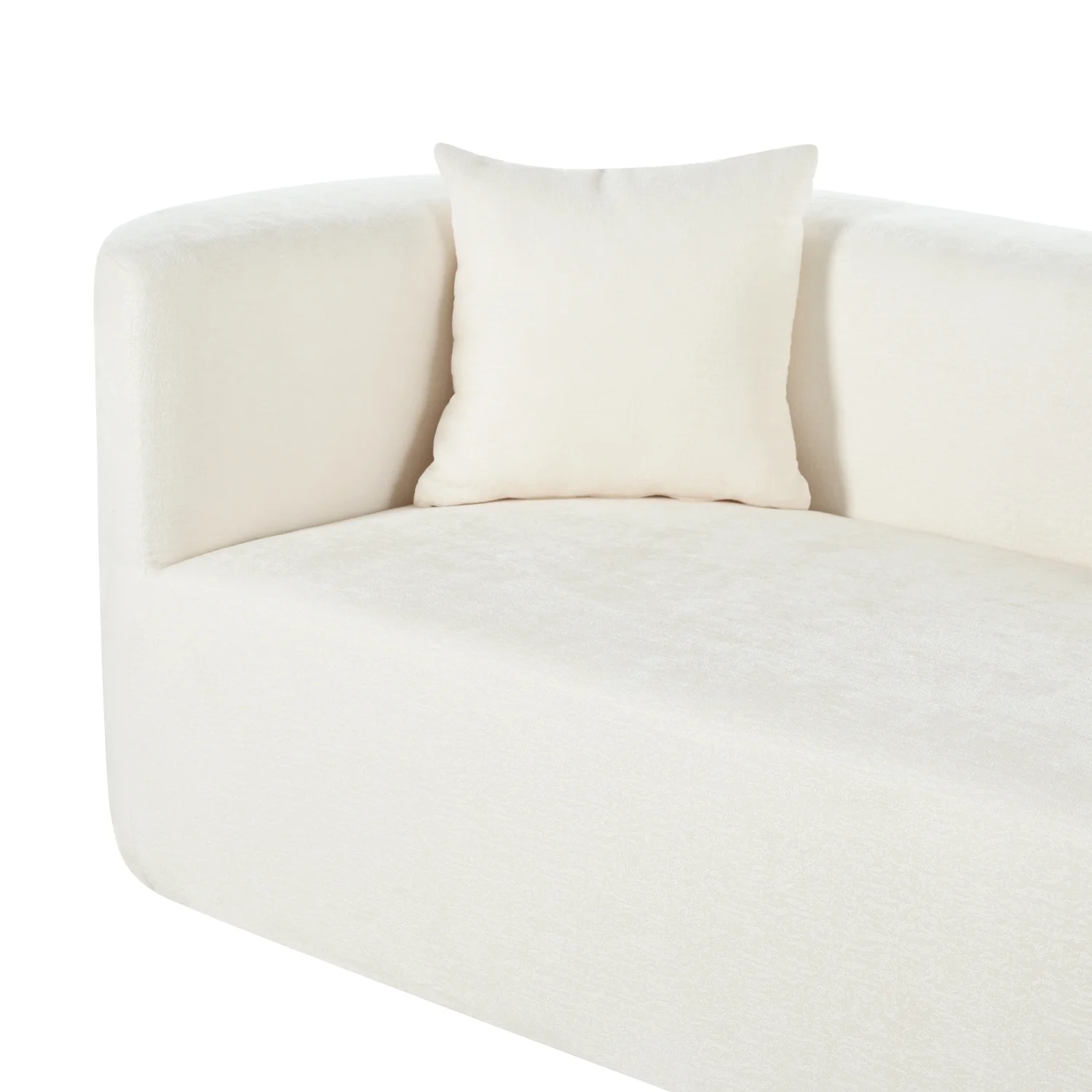 Harper & Bright Designs Modern Curved Floor Sofa Set, Modular Sectional Sponge Couch for Living Room, 2 PC Free Combination No Assembly Foam-Filled Sofa, Beige - Image 18