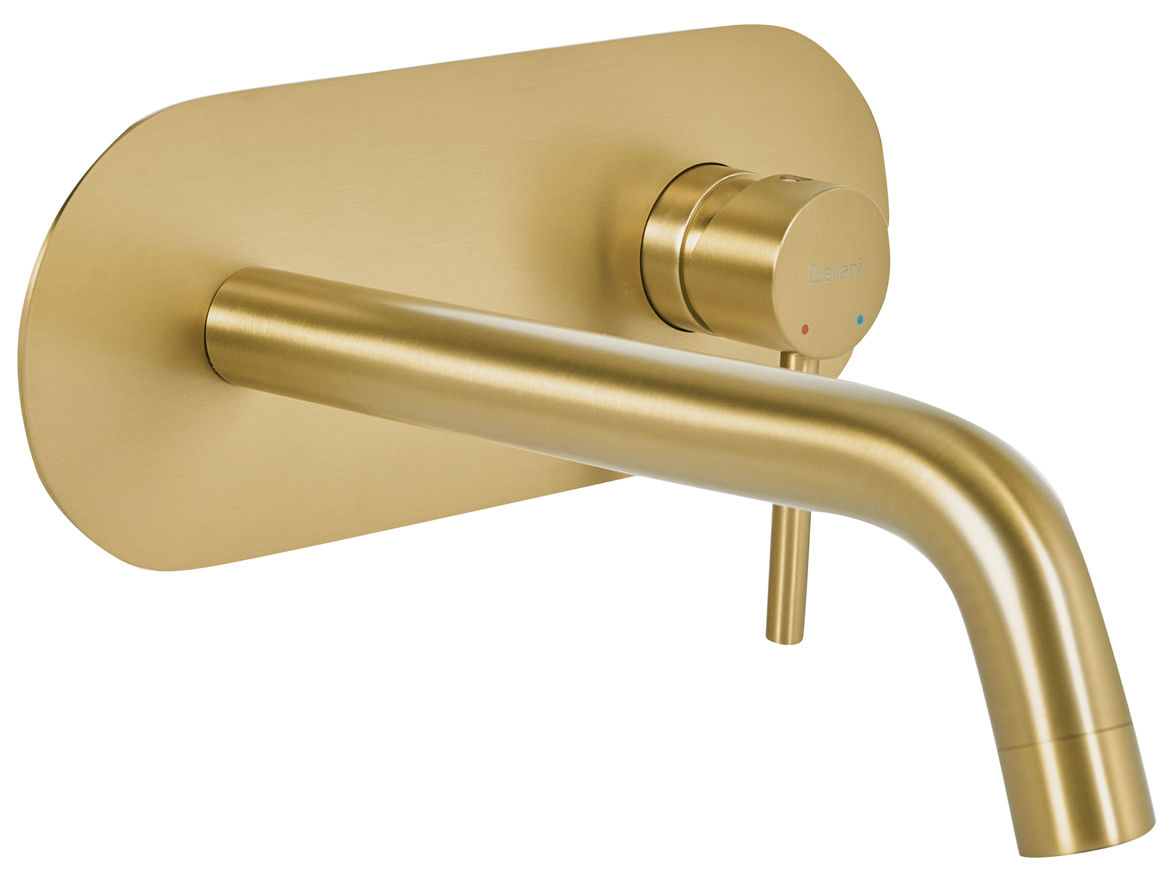 Wall Mounted Basin Mixer Tap GUAIBA Brass Gold