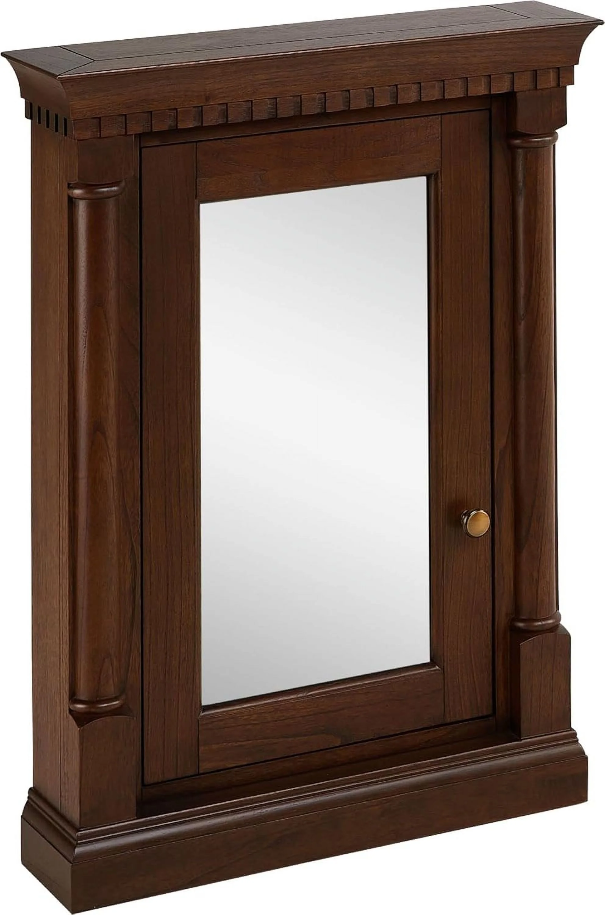 Signature Hardware SH6622428ACF Claudia 24" Mahogany Framed Single Door Medicine Cabinet - Antique Coffee - Image 4