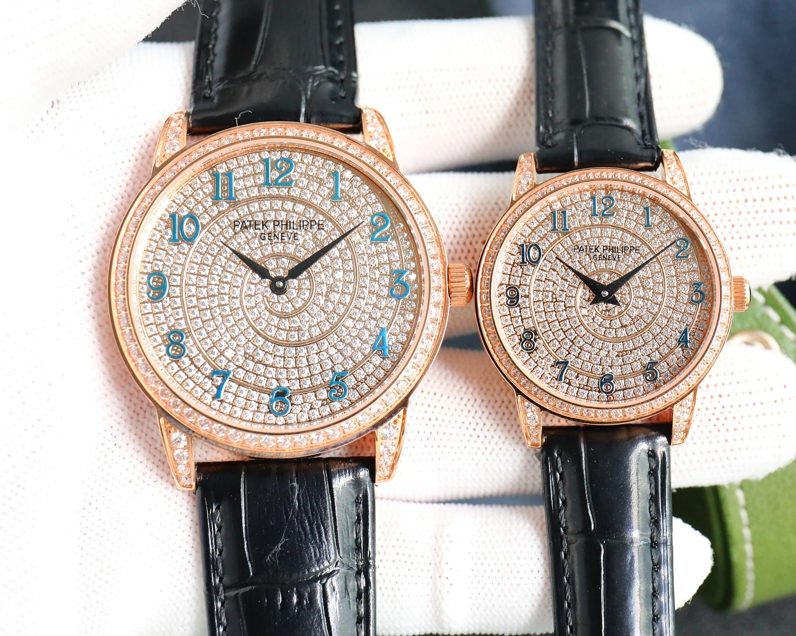 Fake Diamond Watch Patek Philippe Replica Calatrava Diamond Ribbon Joaillerie White Gold Diamond Dial 4978/400G-001 Quartz(1:1 replica) - Top club