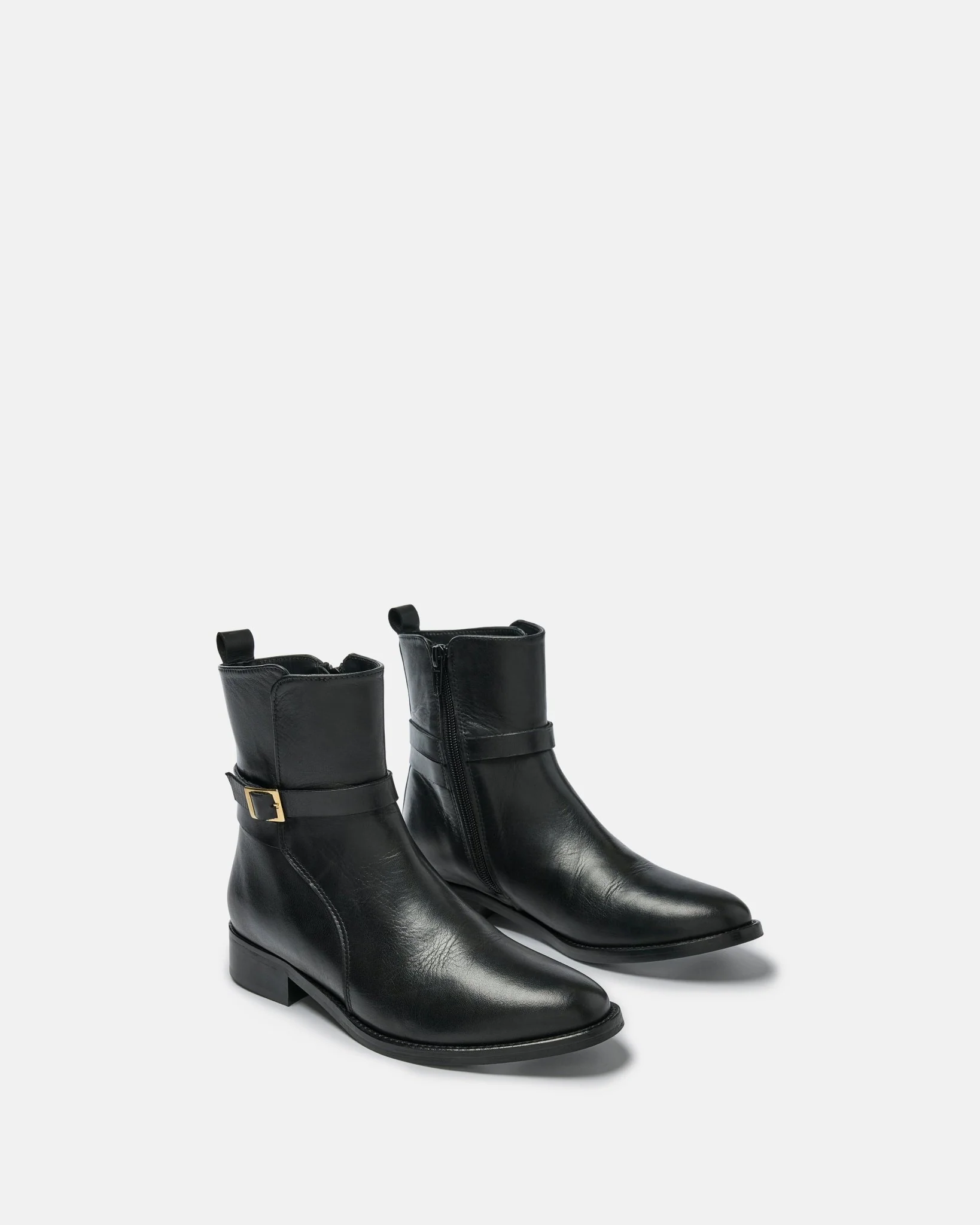 BOTTINES AYSAN - En cuir noir