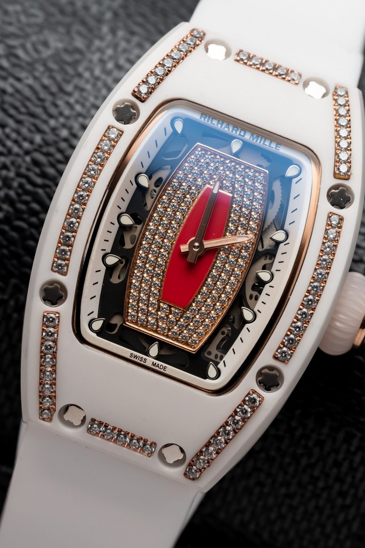 Richard Mille RM07-01 Replica Watch With Diamonds White Ceramic Case 36mm - Top club