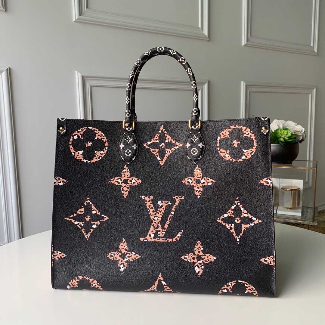 ONTHEGO African jungle large LOGO tote bag M446741:1High-quality replica