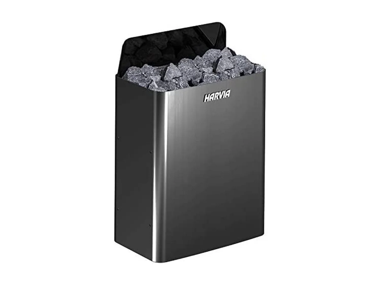 Poêle électrique Sauna traditionnel Harvia HOLL'S Black Steel 9 KW - Acier Inoxydable - Unité Commande Séparée/Mural