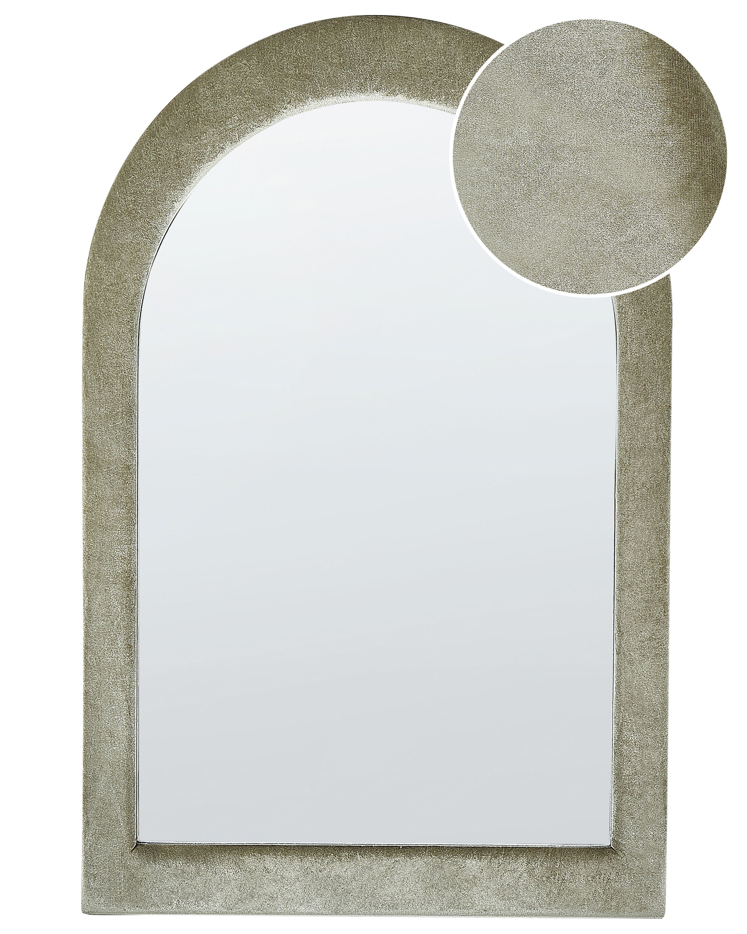 Wall Mirror HURIEL 60 cm 90 cm Velvet Olive Green